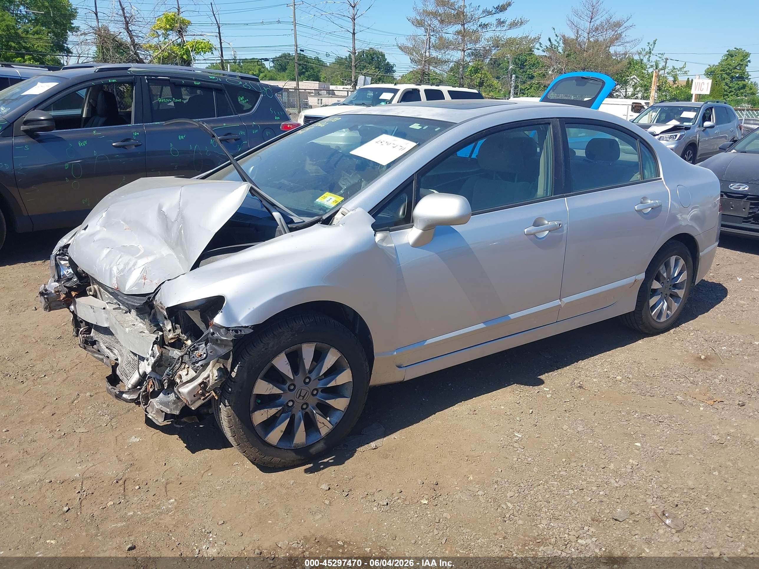 2009 Honda Civic Ex Silver vin: 2HGFA16809H352287