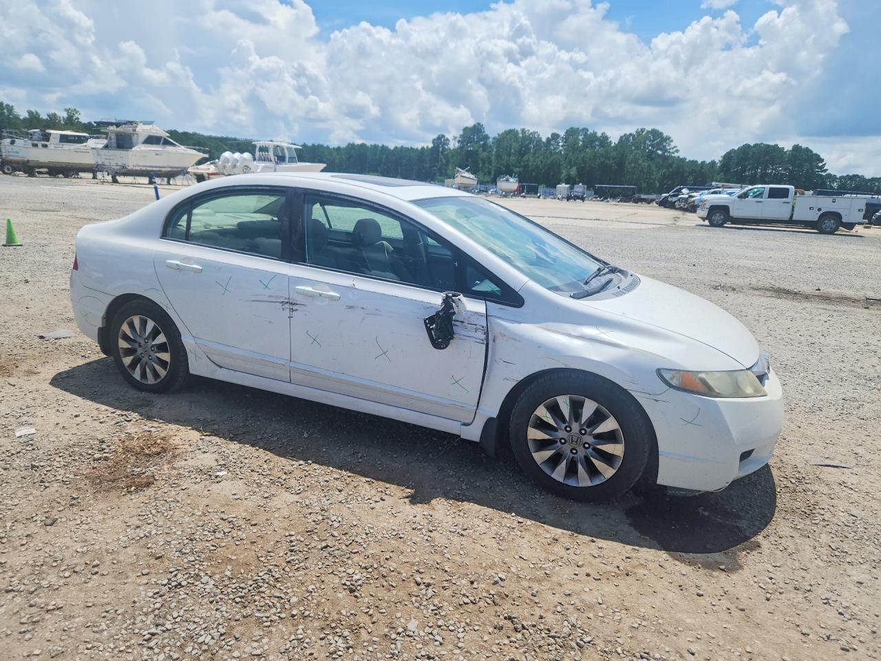 2009 Honda Civic Ex Белый vin: 2HGFA16809H540923