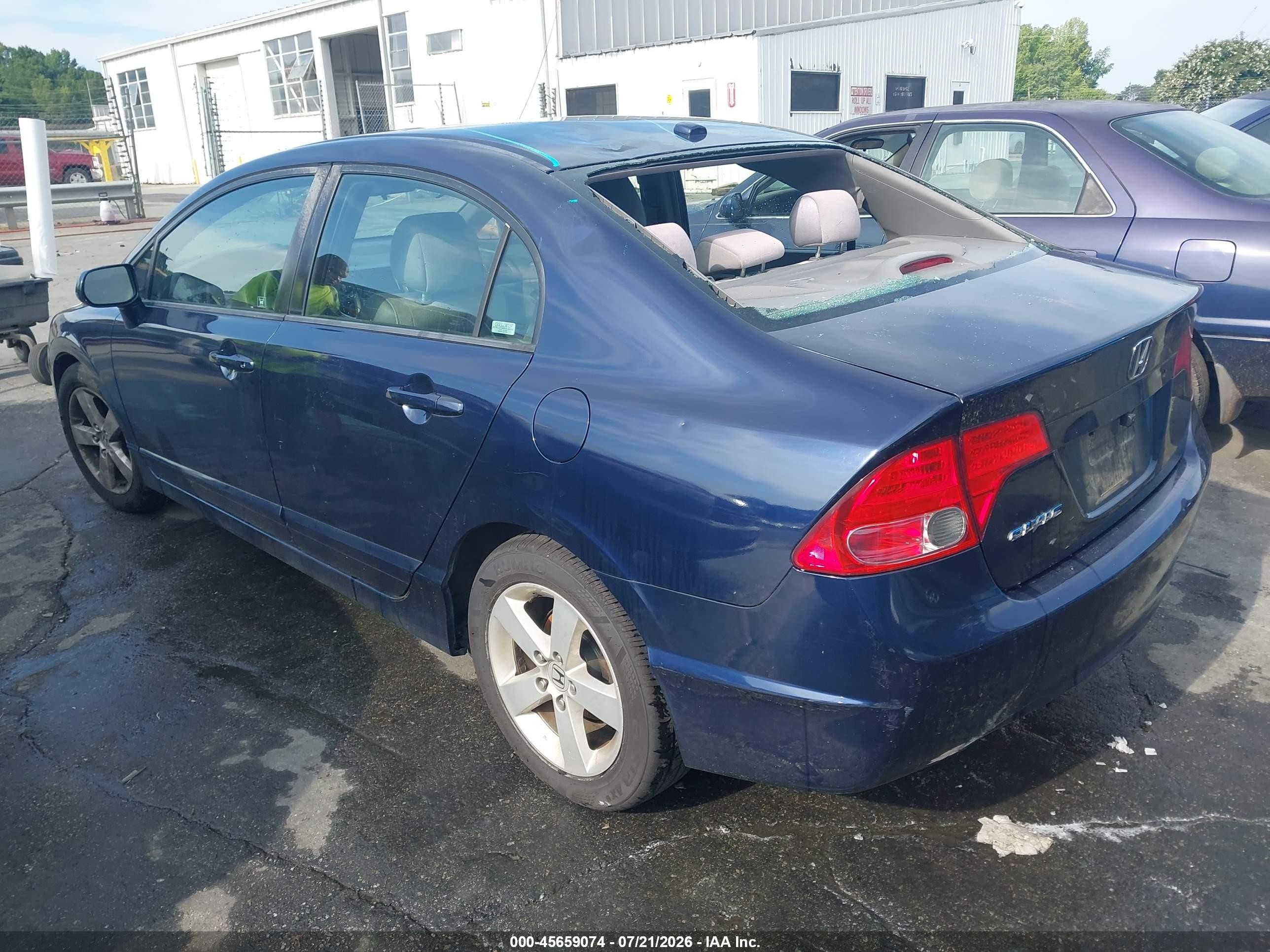 2007 Honda Civic Ex Blue vin: 2HGFA16817H507913