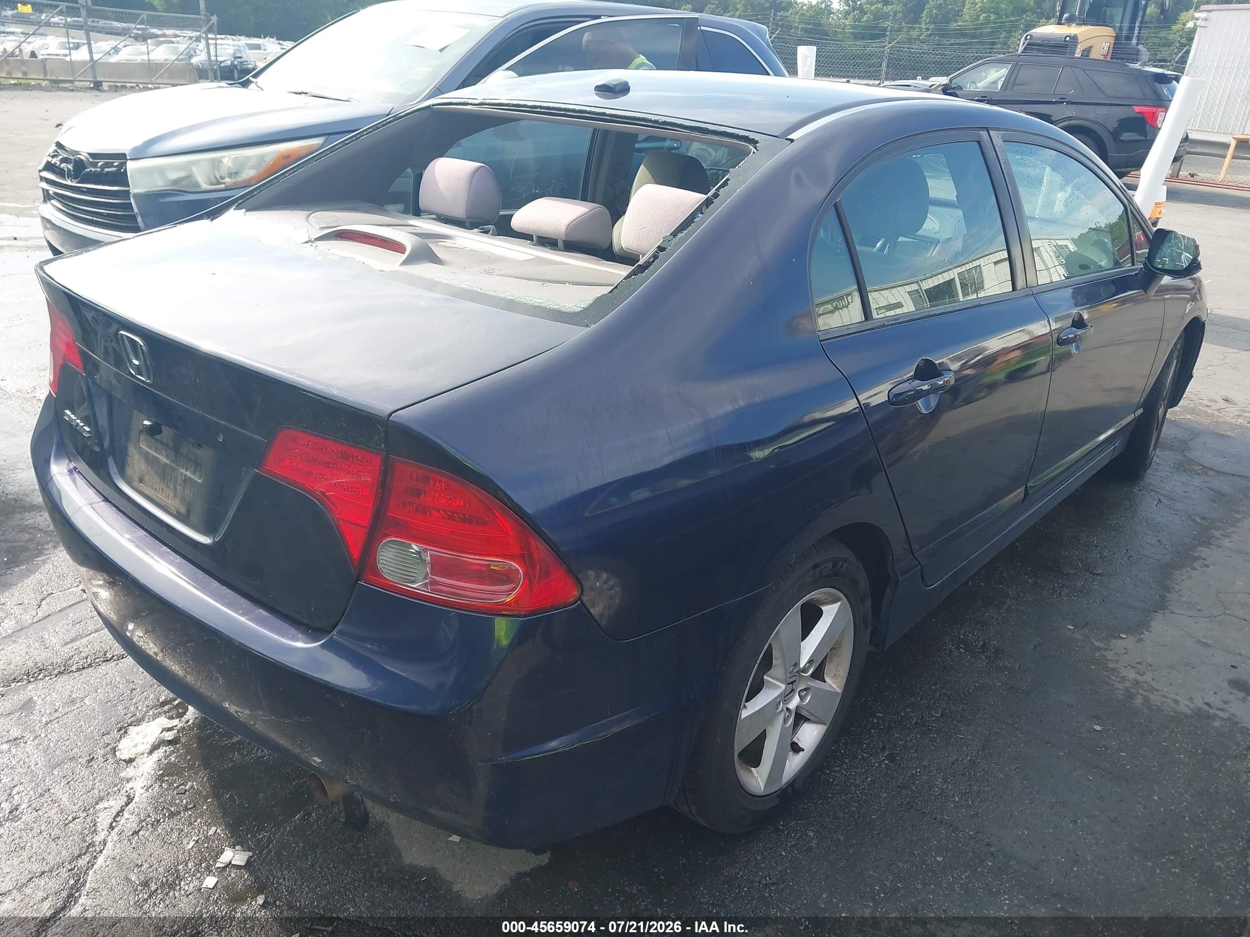2007 Honda Civic Ex Blue vin: 2HGFA16817H507913