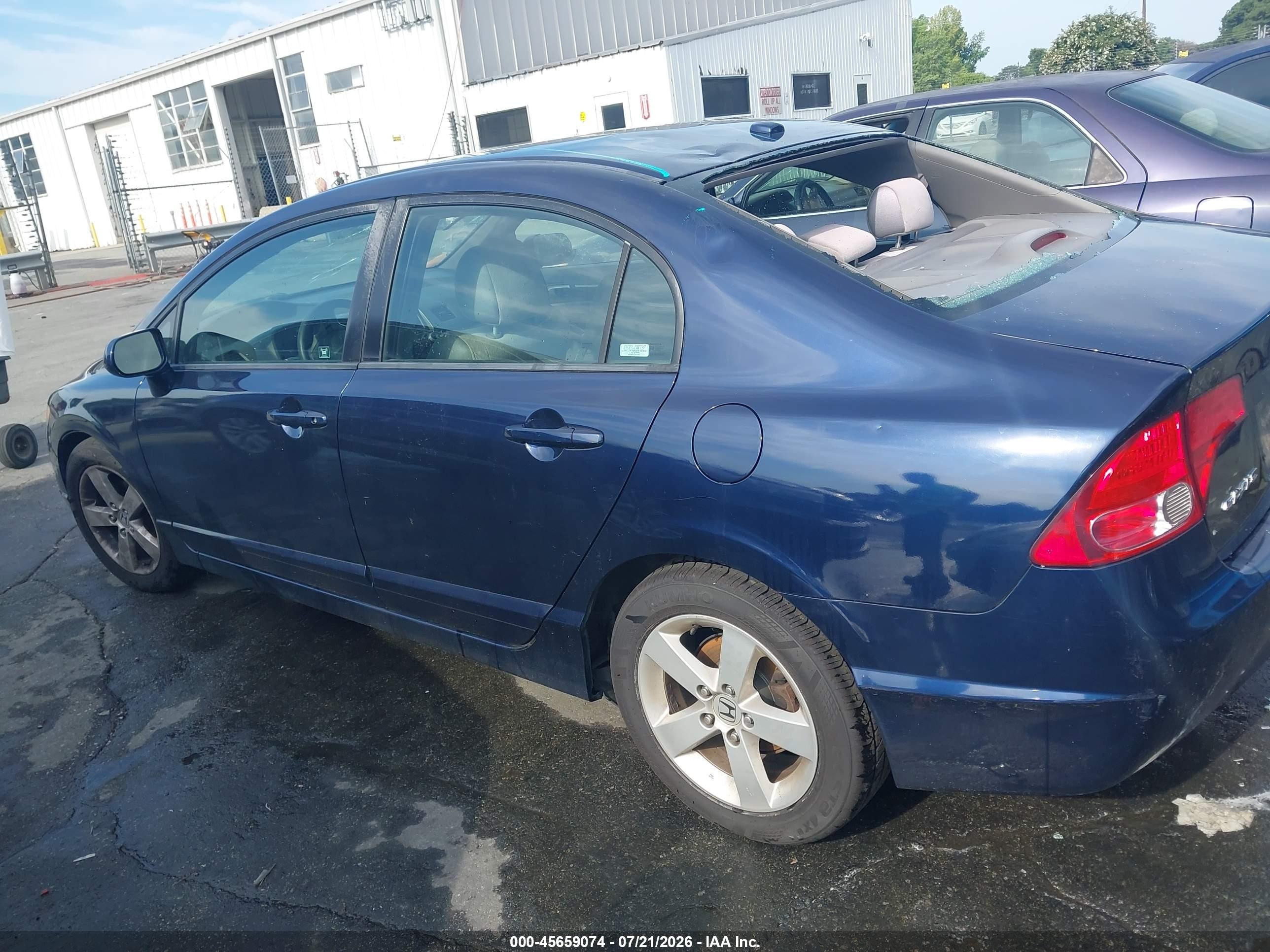 2007 Honda Civic Ex Blue vin: 2HGFA16817H507913