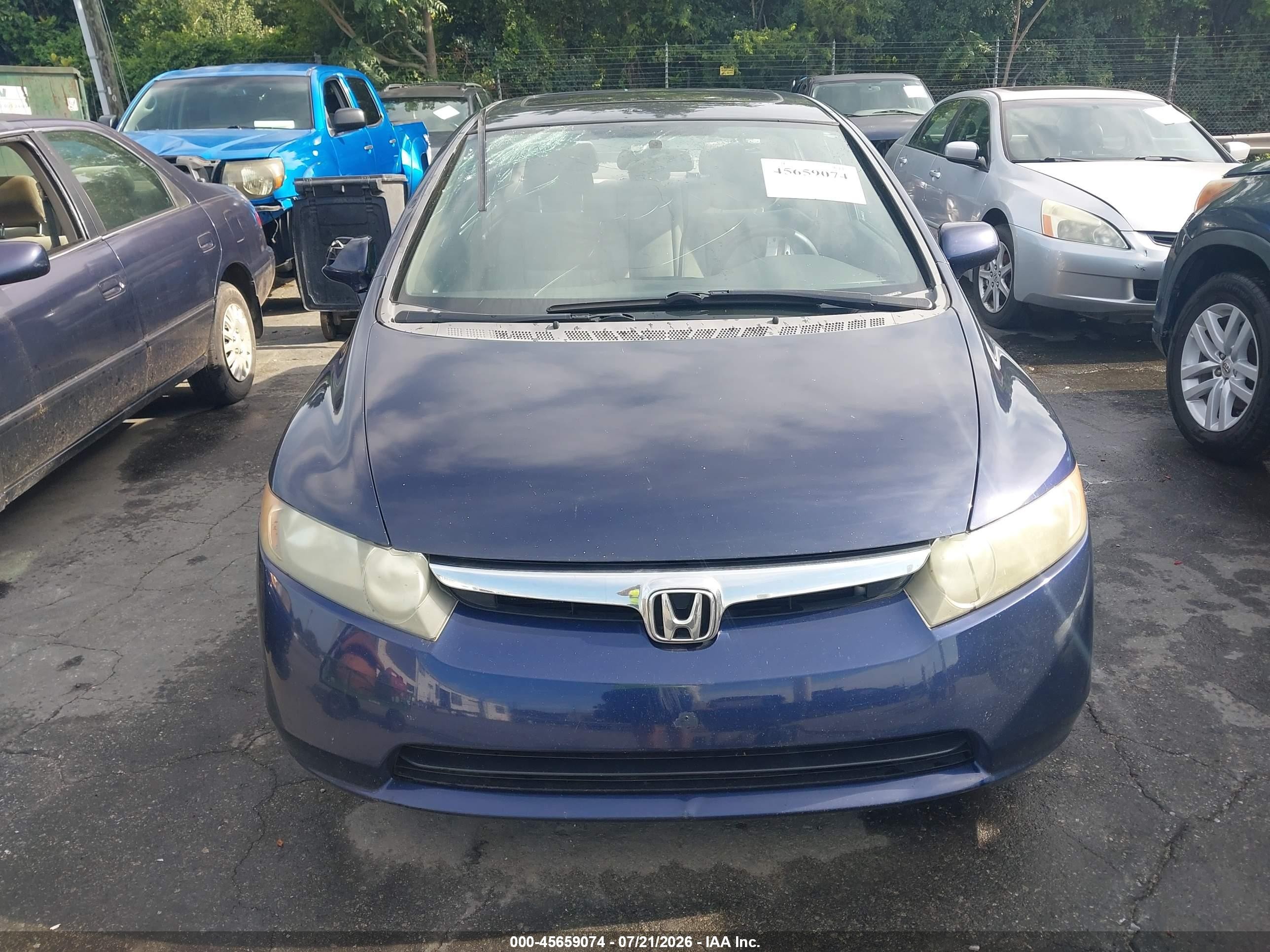 2007 Honda Civic Ex Blue vin: 2HGFA16817H507913