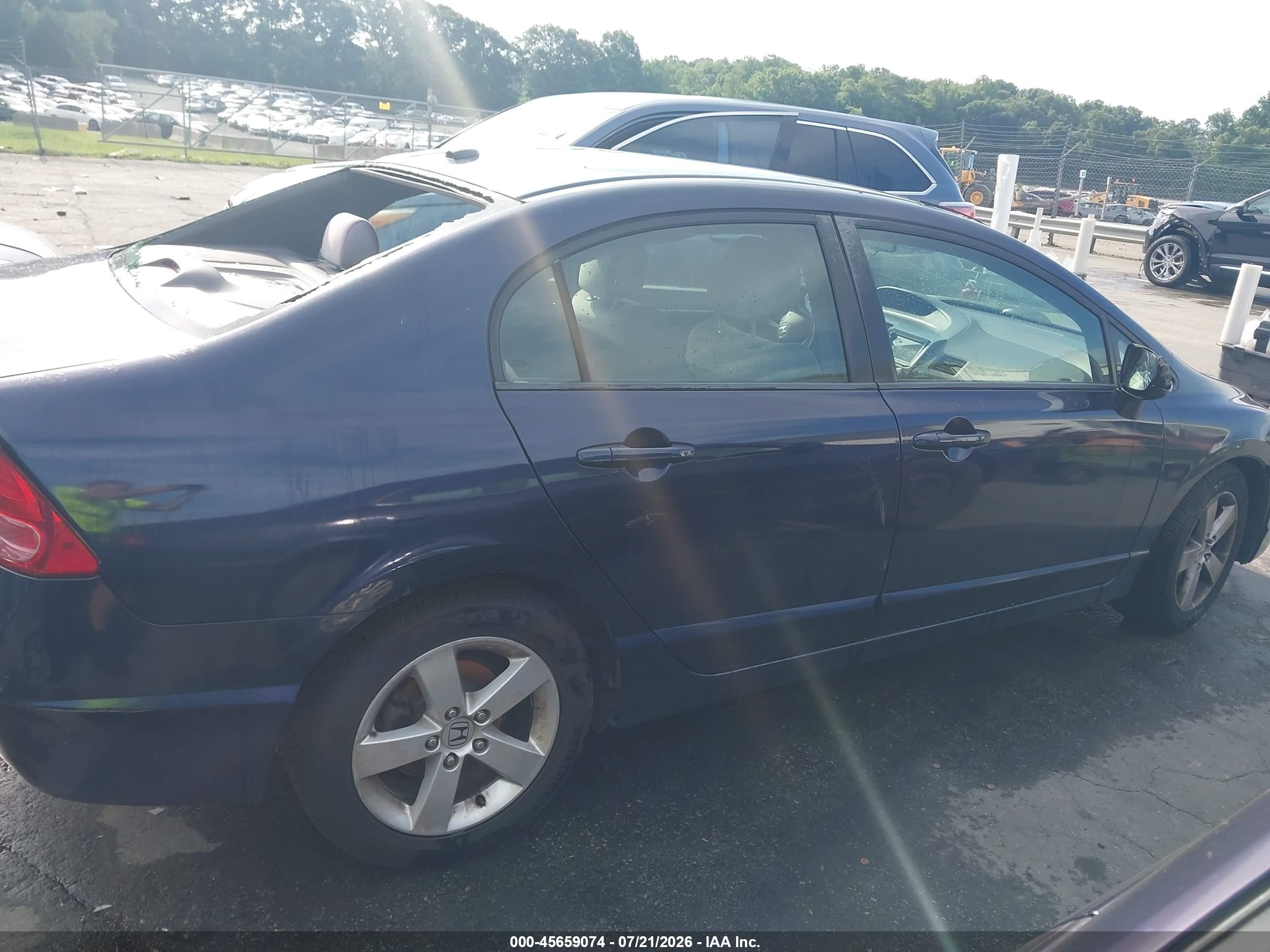 2007 Honda Civic Ex Blue vin: 2HGFA16817H507913