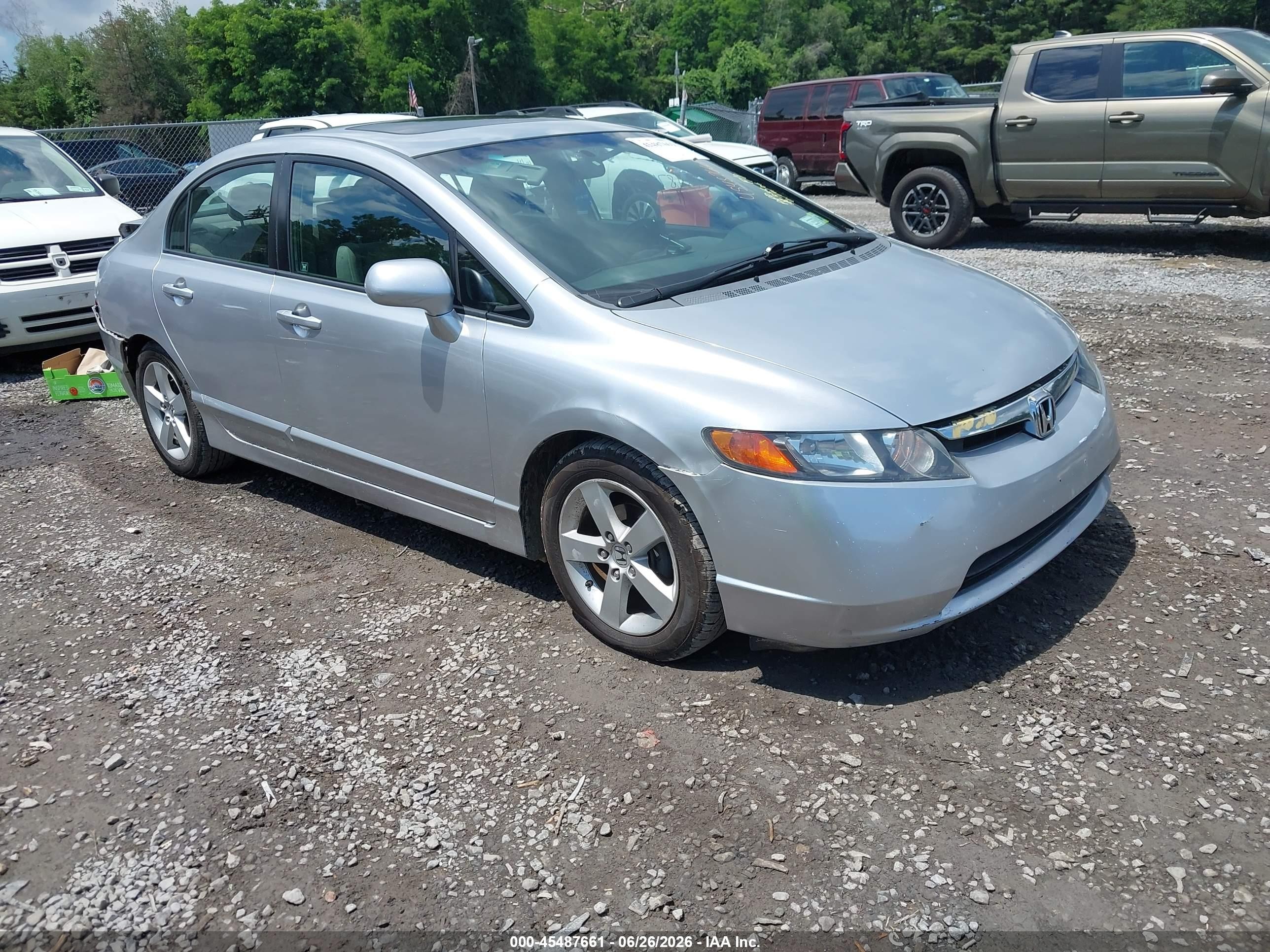 2008 Honda Civic Ex Silver vin: 2HGFA16818H309060