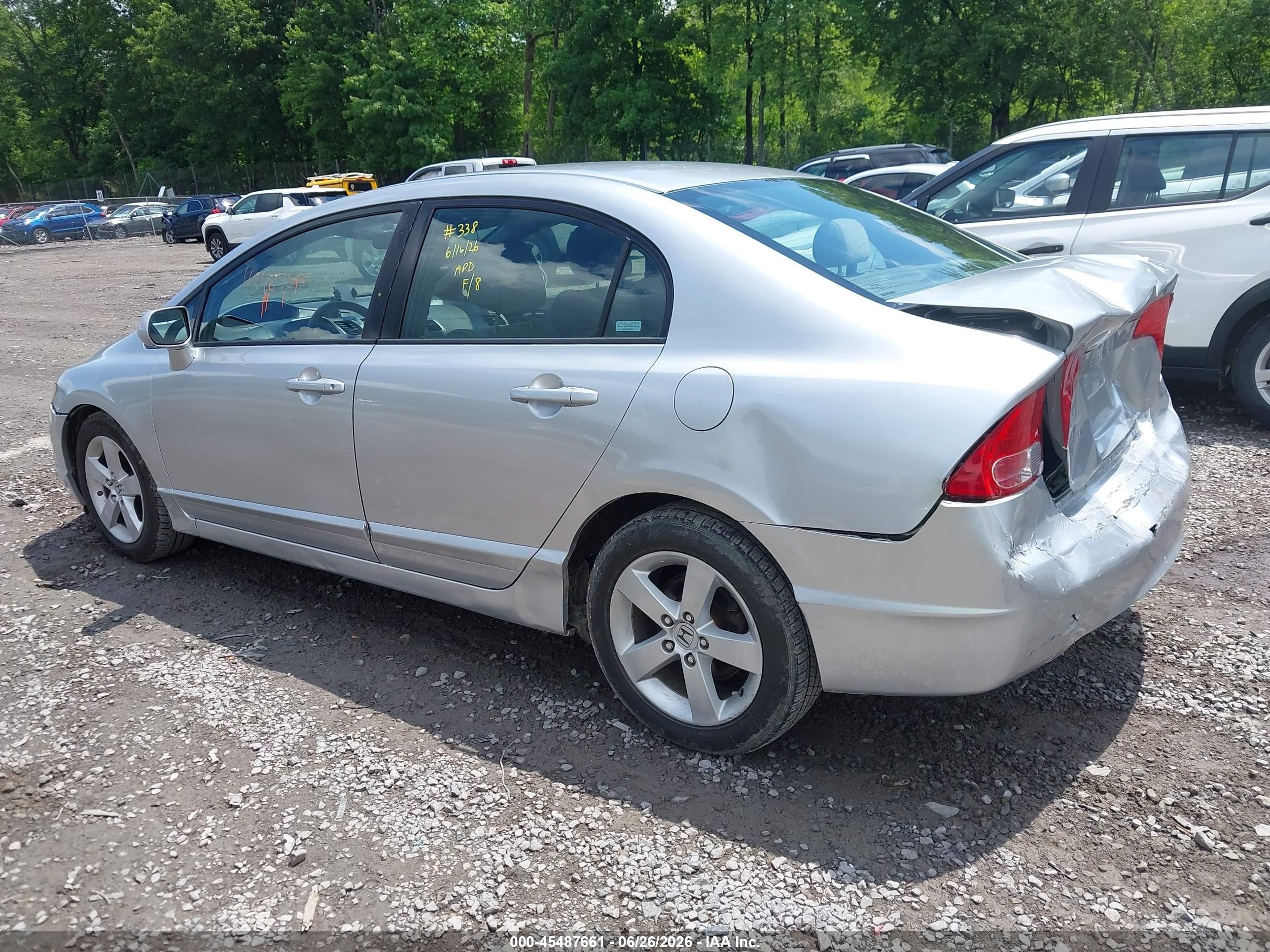 2008 Honda Civic Ex Silver vin: 2HGFA16818H309060