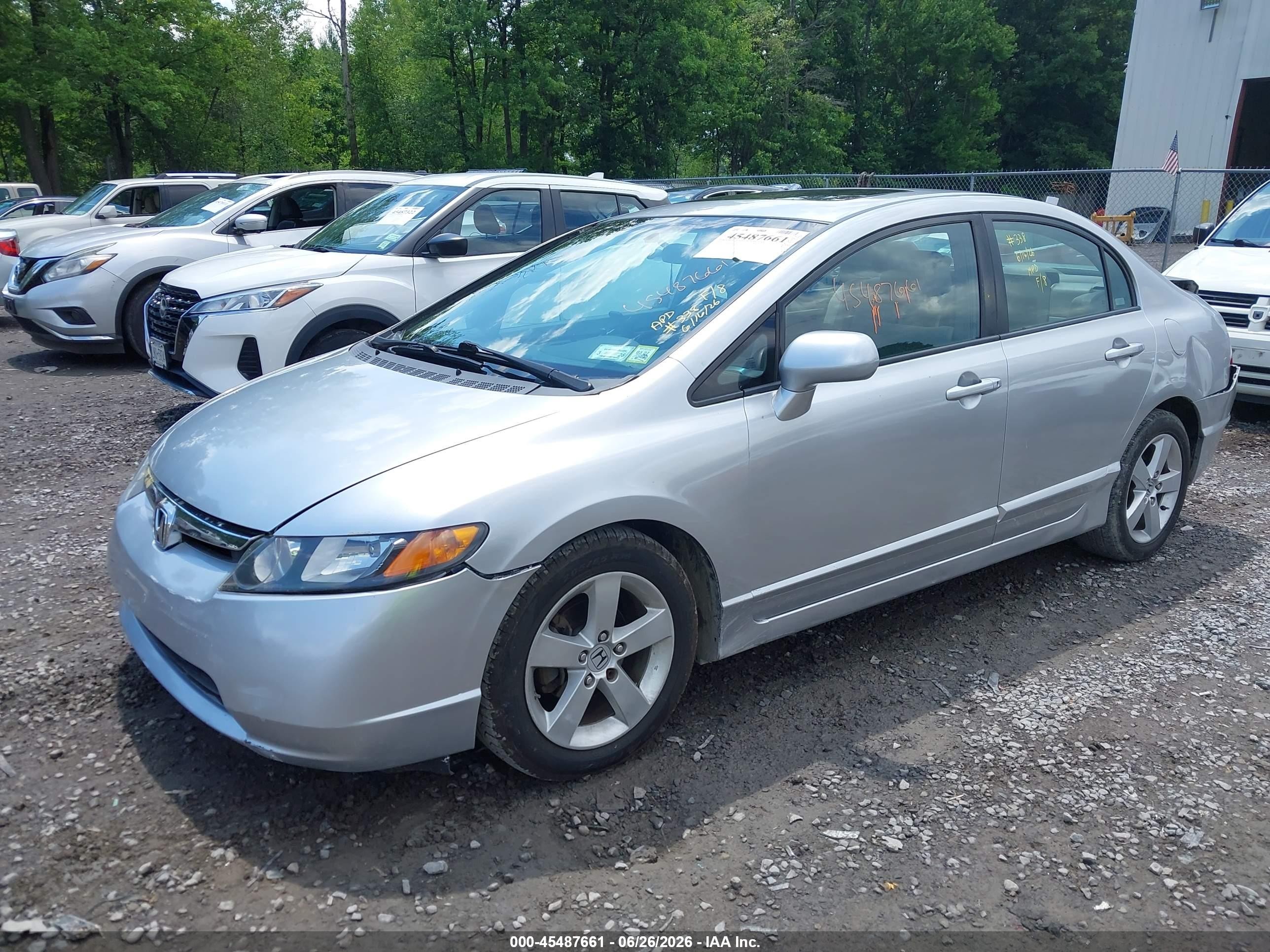 2008 Honda Civic Ex Silver vin: 2HGFA16818H309060