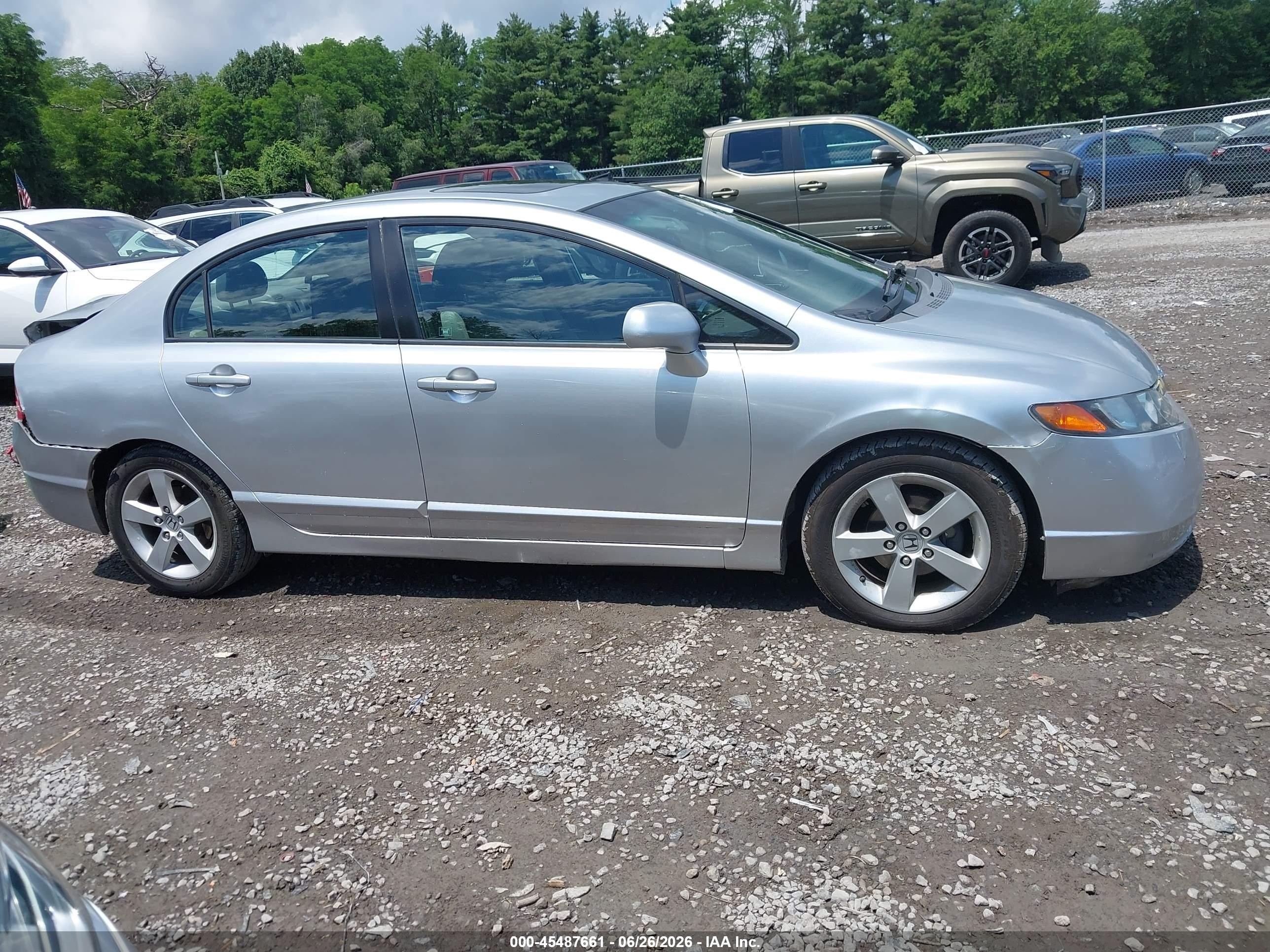 2008 Honda Civic Ex Silver vin: 2HGFA16818H309060