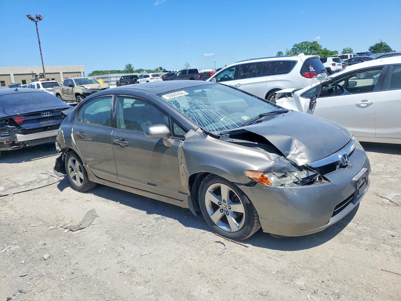 2008 Honda Civic Ex Gray vin: 2HGFA16818H351728