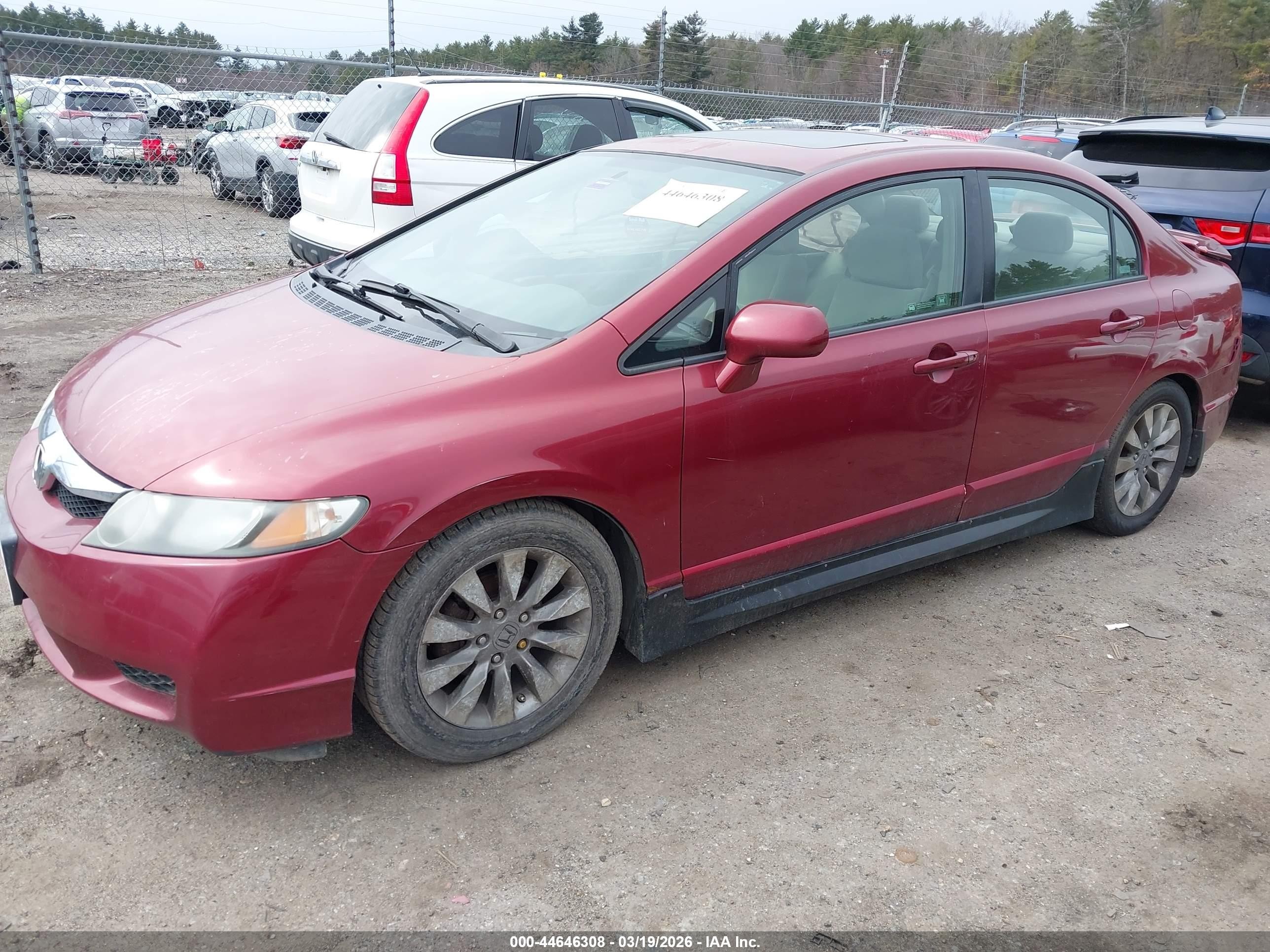 2009 Honda Civic Ex Red vin: 2HGFA16819H336003