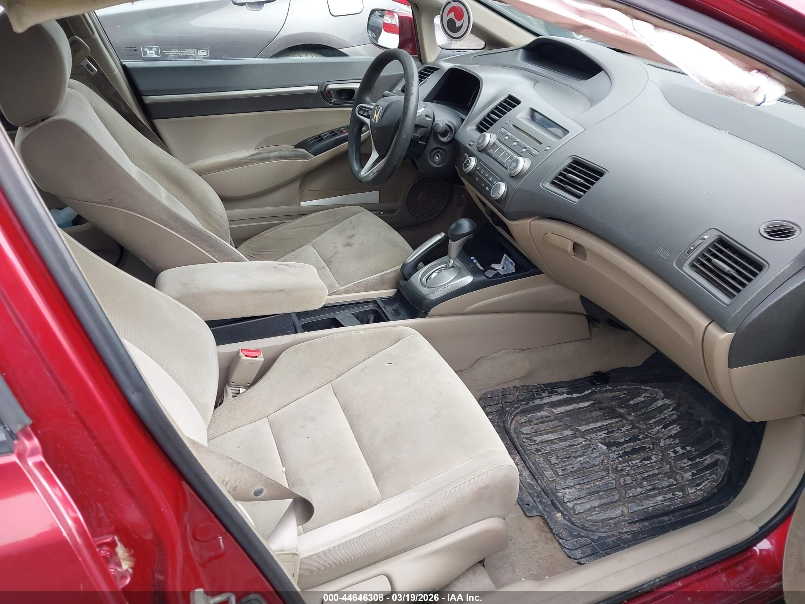 2009 Honda Civic Ex Red vin: 2HGFA16819H336003