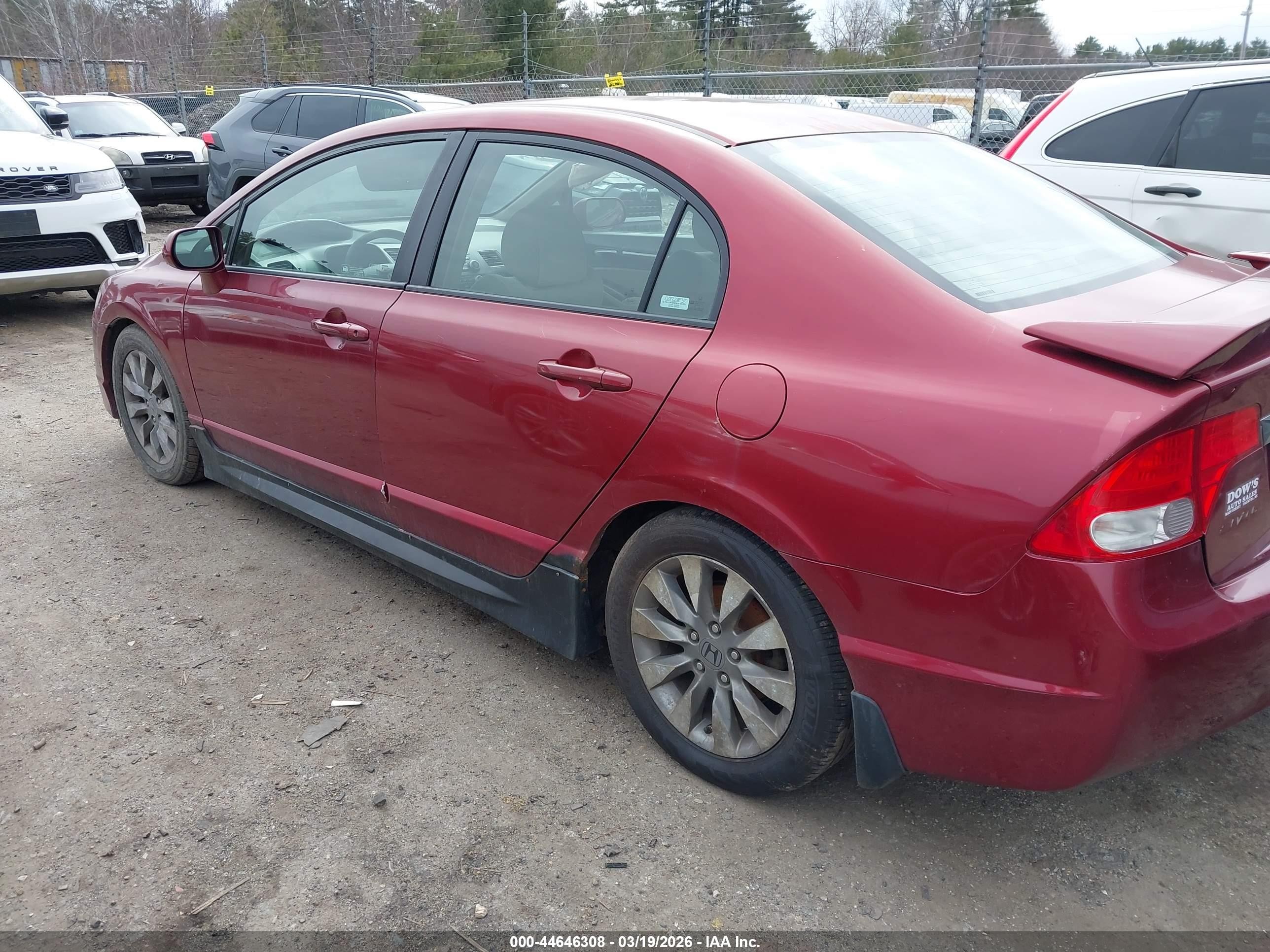 2009 Honda Civic Ex Red vin: 2HGFA16819H336003