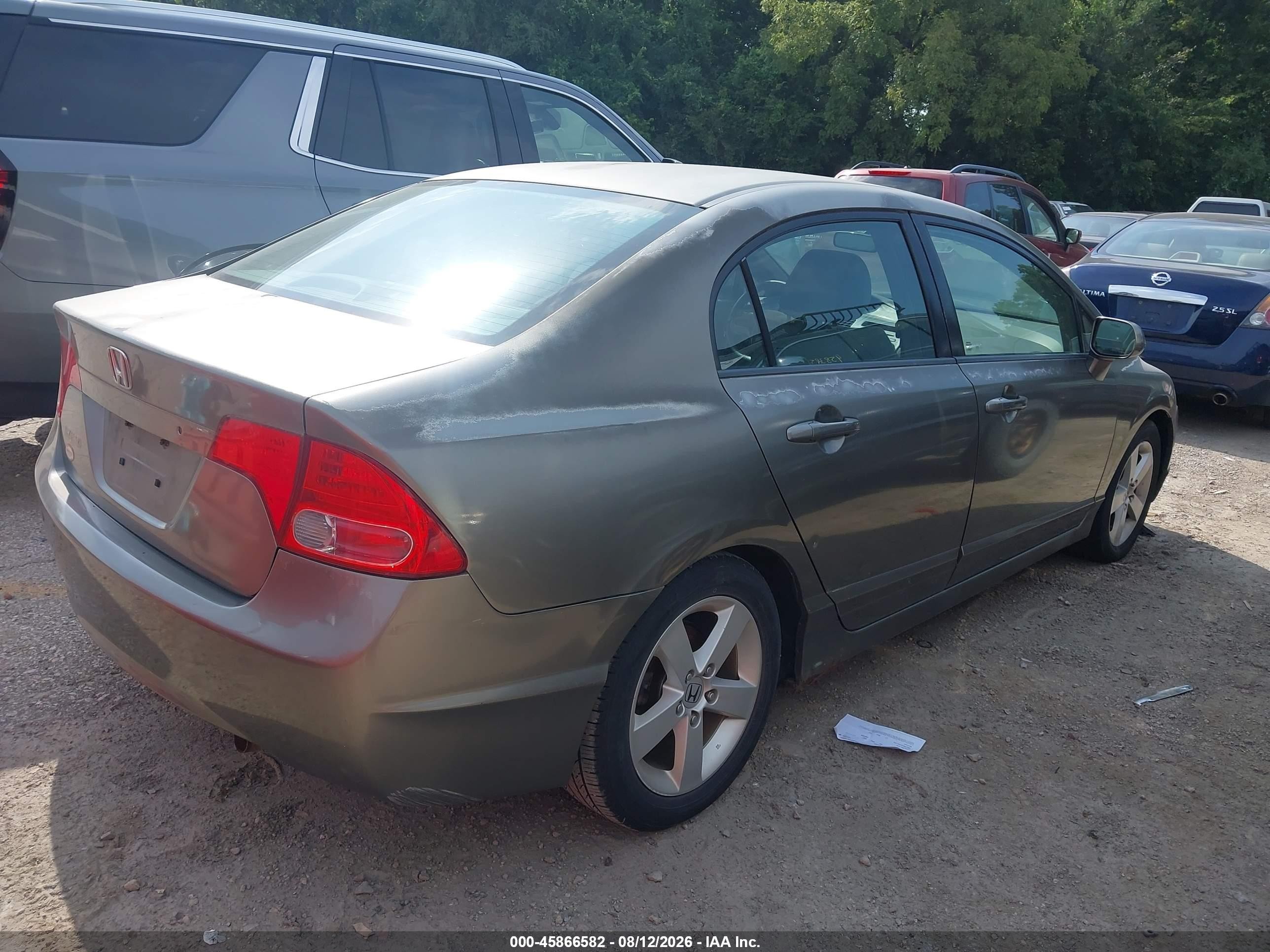 2007 Honda Civic Ex Gray vin: 2HGFA16827H507693