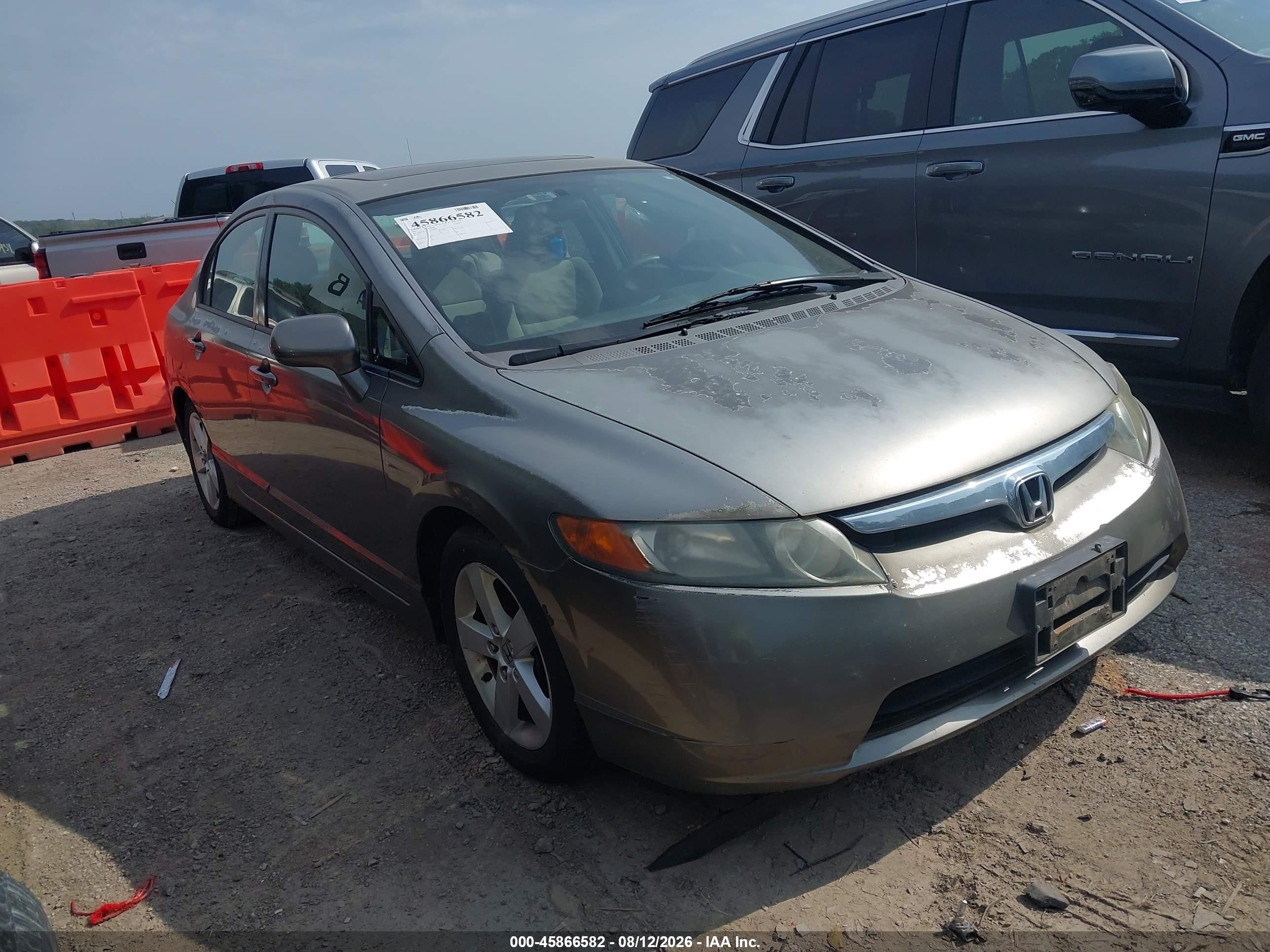 2007 Honda Civic Ex Gray vin: 2HGFA16827H507693