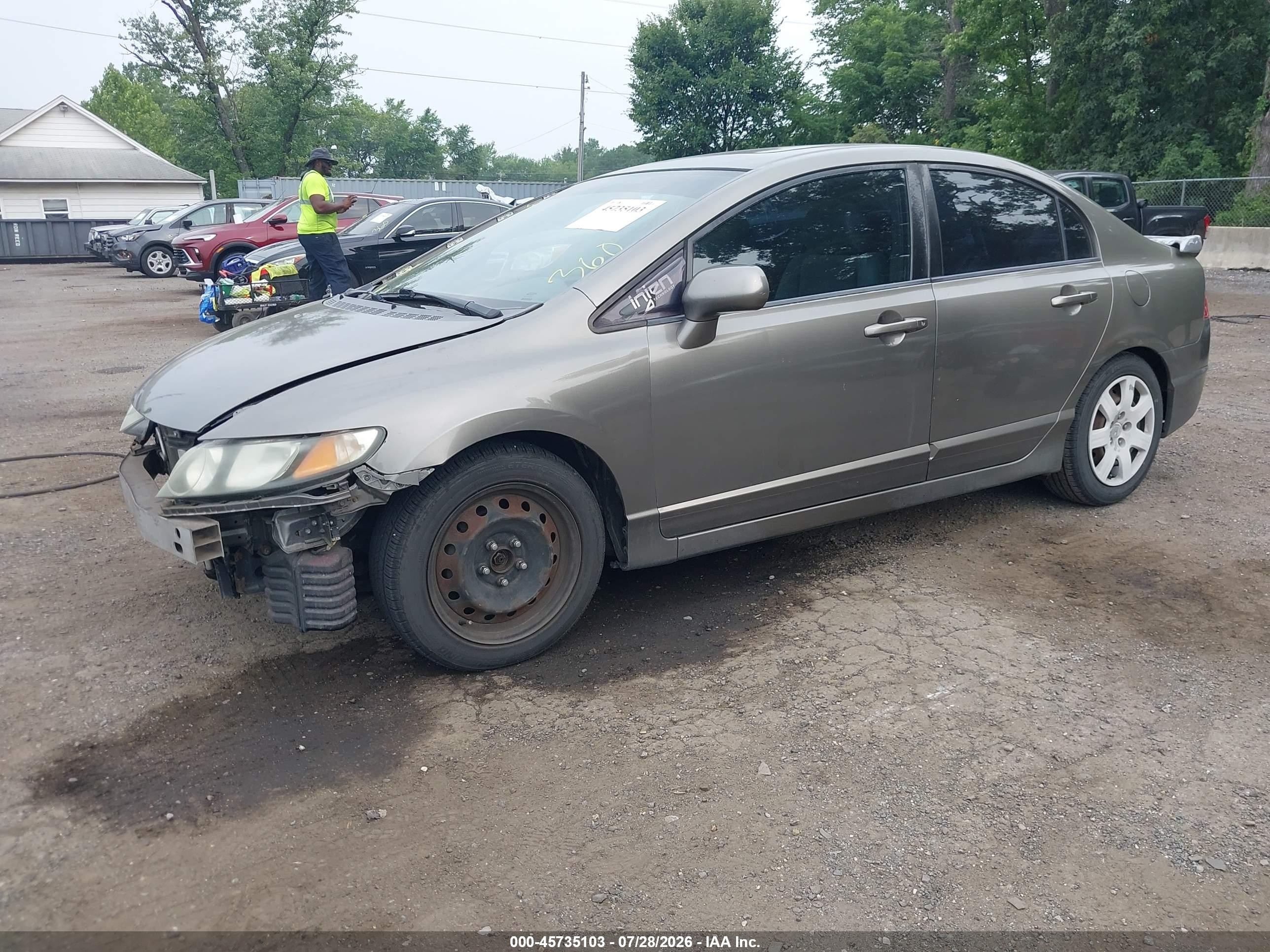 2008 Honda Civic Ex Серый vin: 2HGFA16828H314610