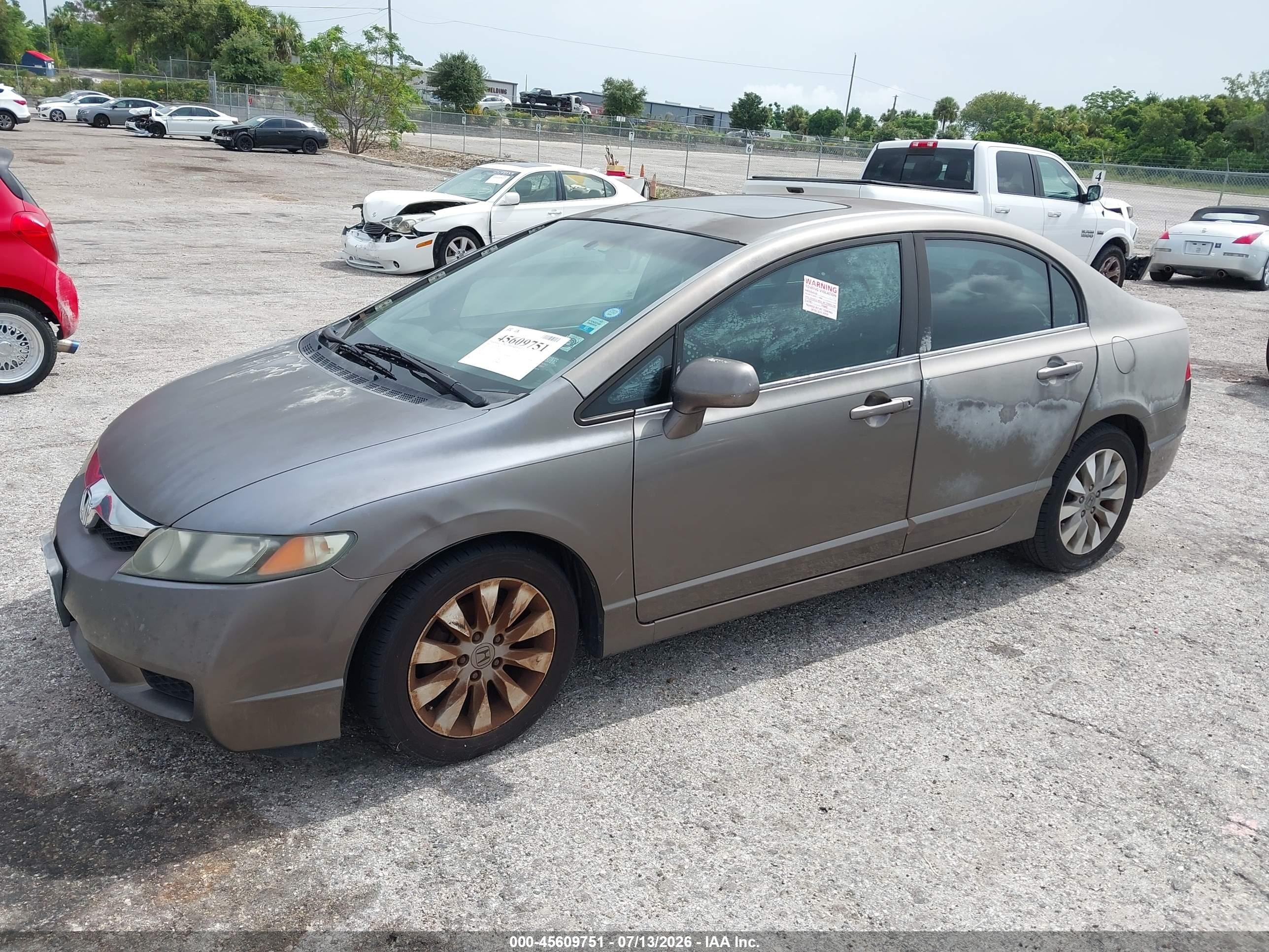 2009 Honda Civic Ex Коричневый vin: 2HGFA16829H535819