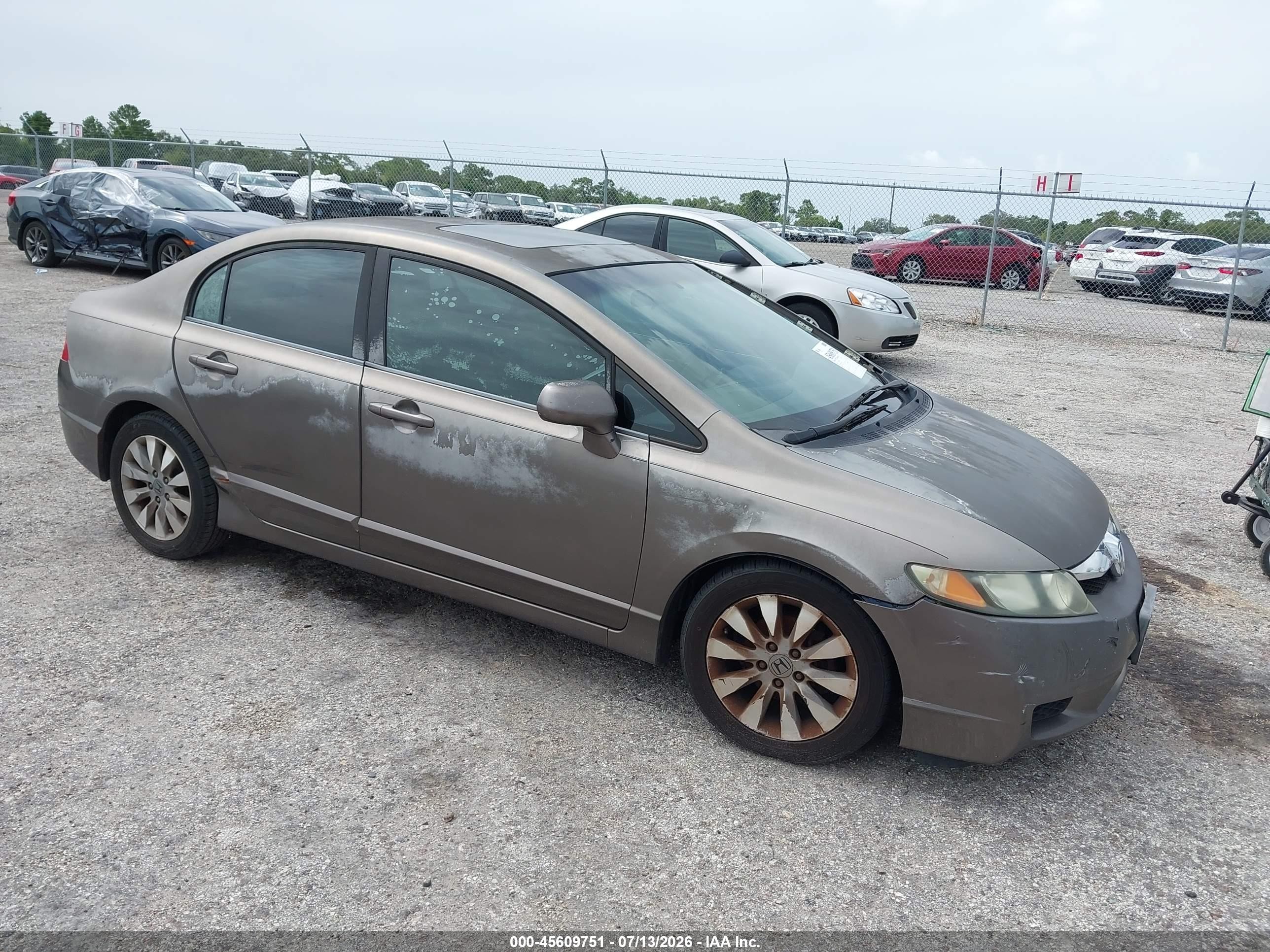 2009 Honda Civic Ex Коричневый vin: 2HGFA16829H535819