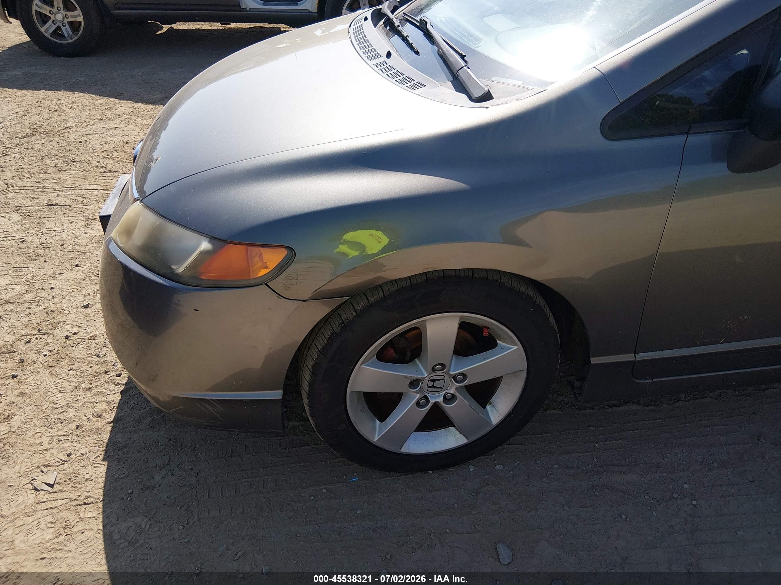 2008 Honda Civic Ex Gray vin: 2HGFA16838H506148