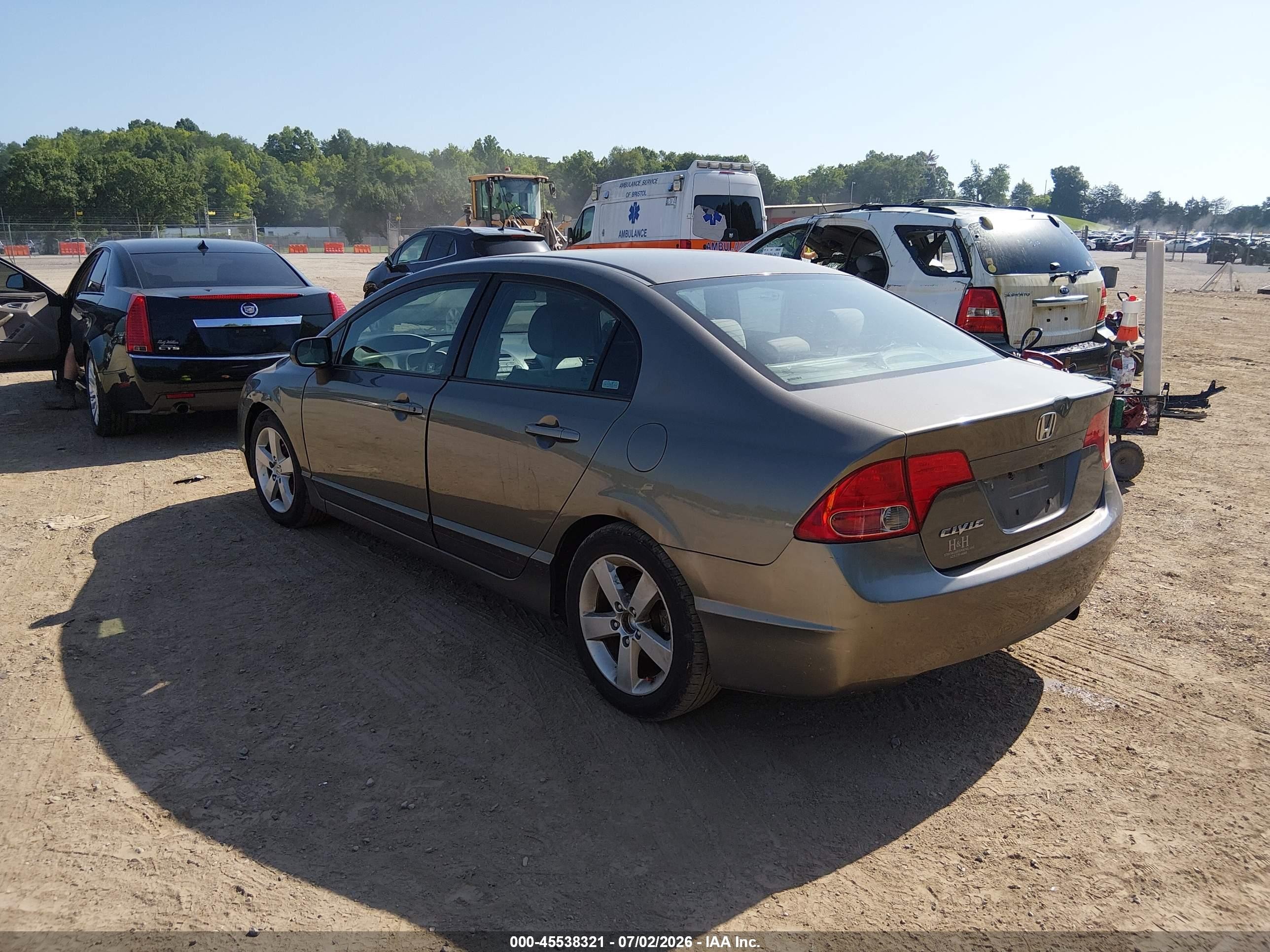 2008 Honda Civic Ex Gray vin: 2HGFA16838H506148