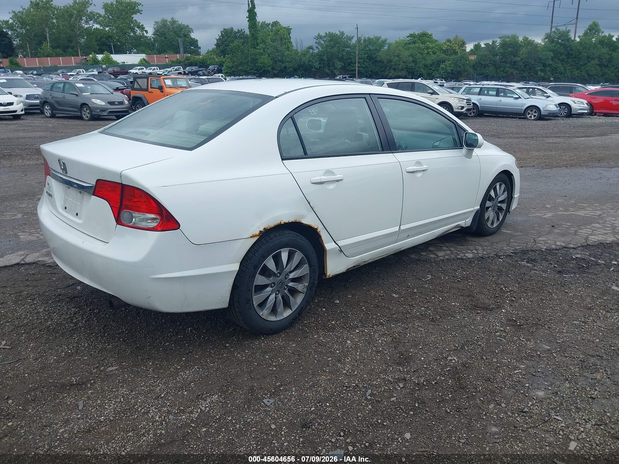 2009 Honda Civic Ex White vin: 2HGFA16839H320448