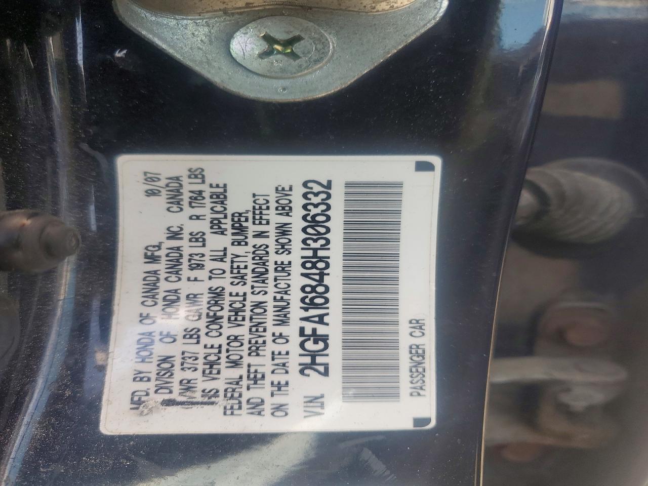 2008 Honda Civic Ex Black vin: 2HGFA16848H306332