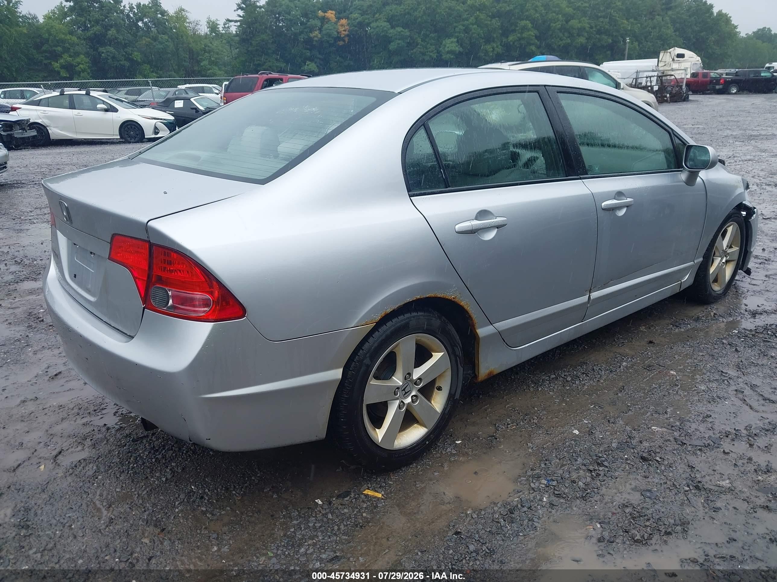 2008 Honda Civic Ex Silver vin: 2HGFA16848H355031