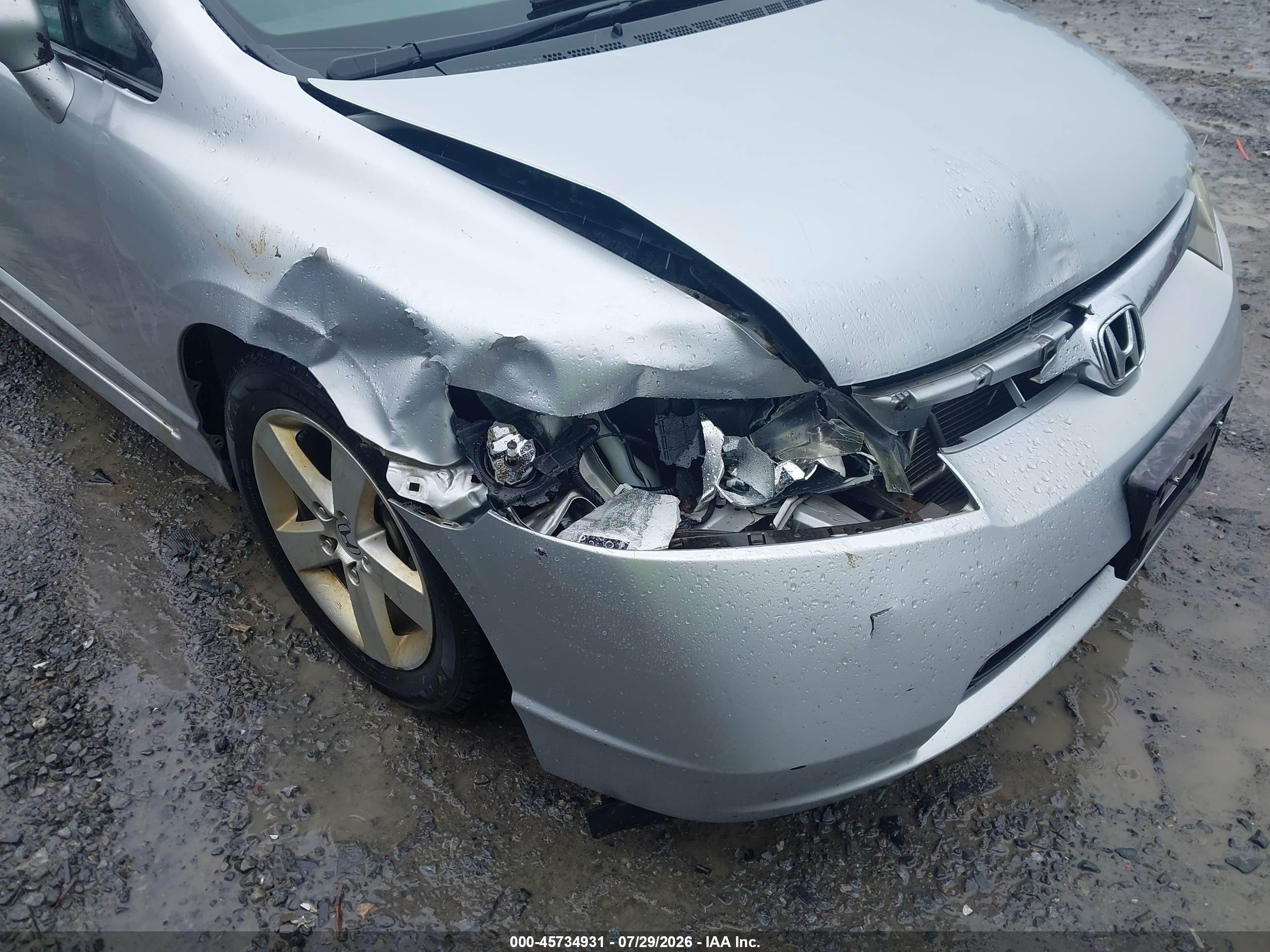 2008 Honda Civic Ex Silver vin: 2HGFA16848H355031