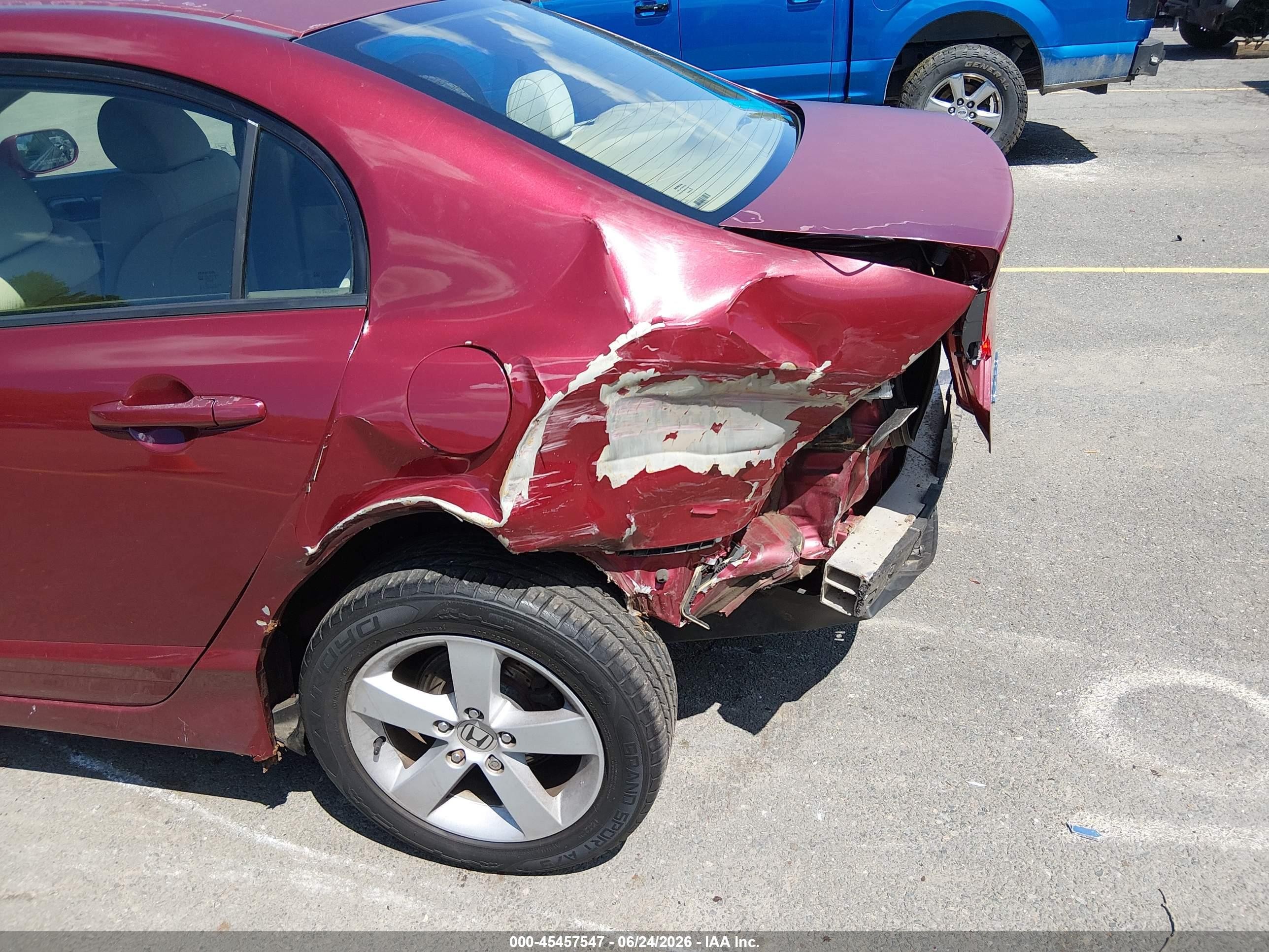 2008 Honda Civic Ex Red vin: 2HGFA16848H507423