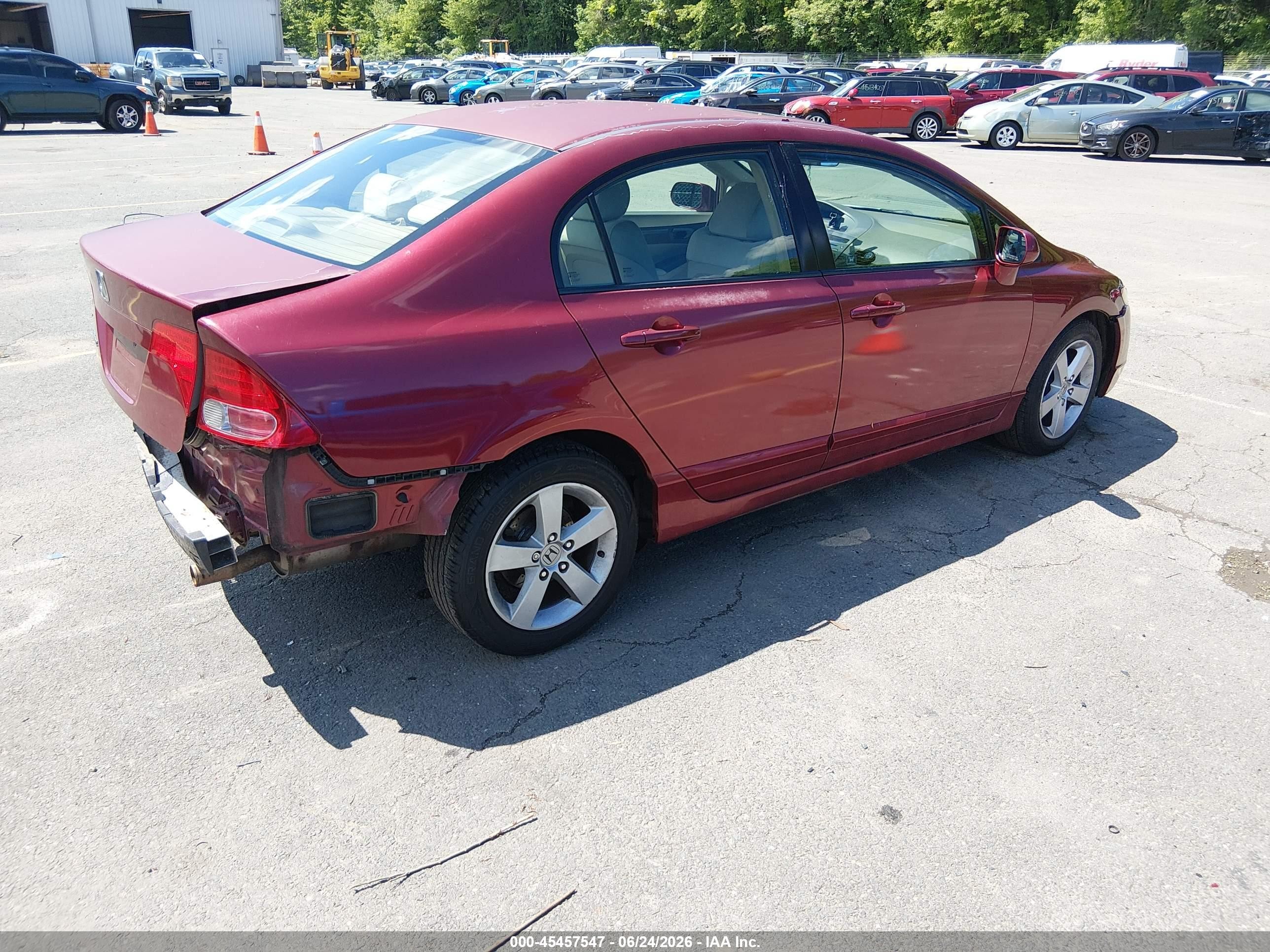 2008 Honda Civic Ex Red vin: 2HGFA16848H507423
