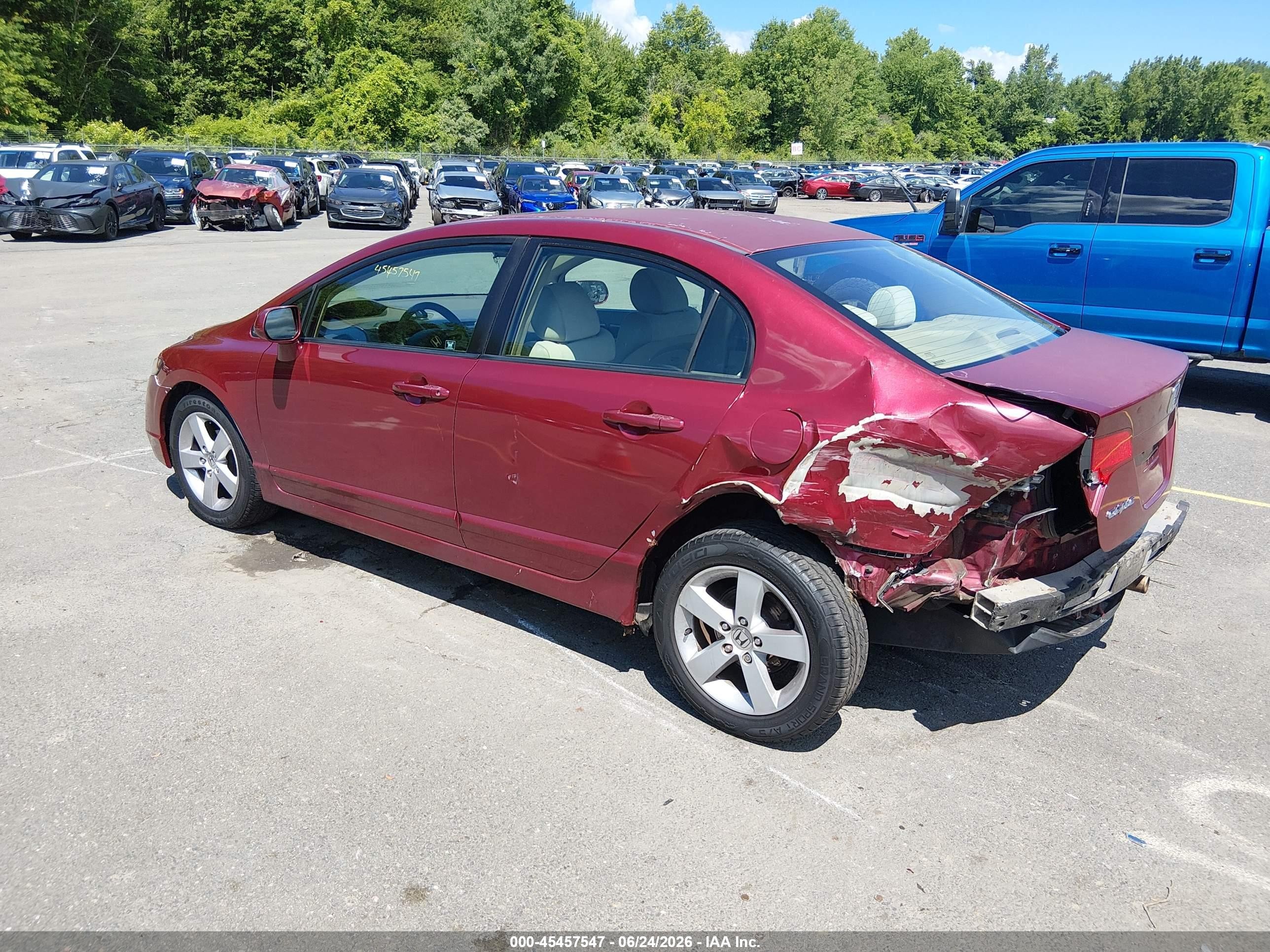 2008 Honda Civic Ex Red vin: 2HGFA16848H507423