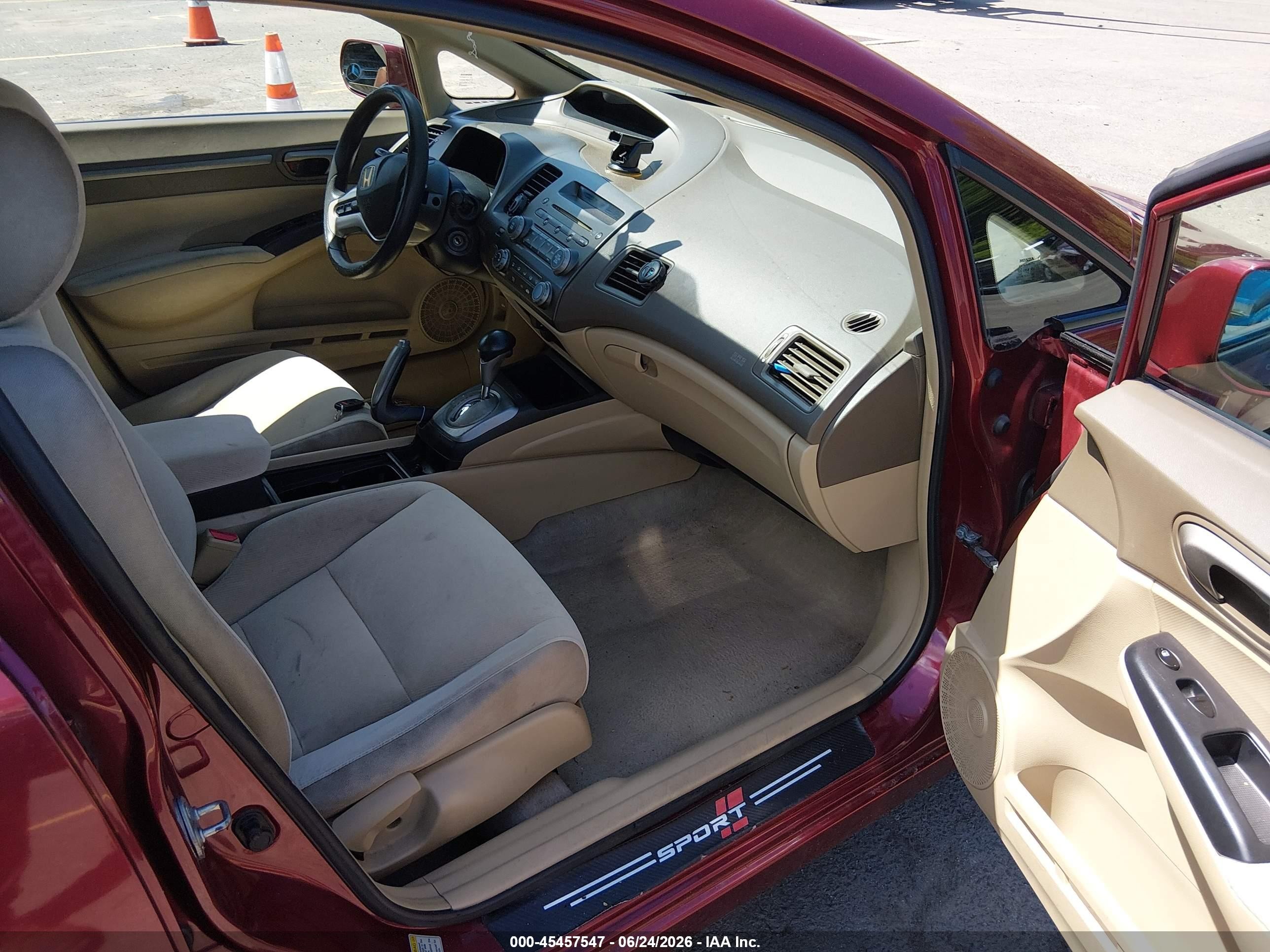 2008 Honda Civic Ex Red vin: 2HGFA16848H507423