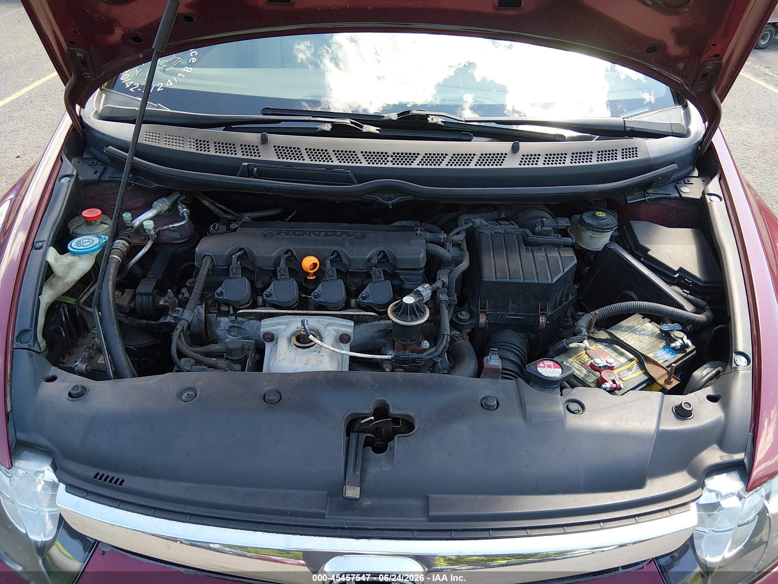 2008 Honda Civic Ex Red vin: 2HGFA16848H507423