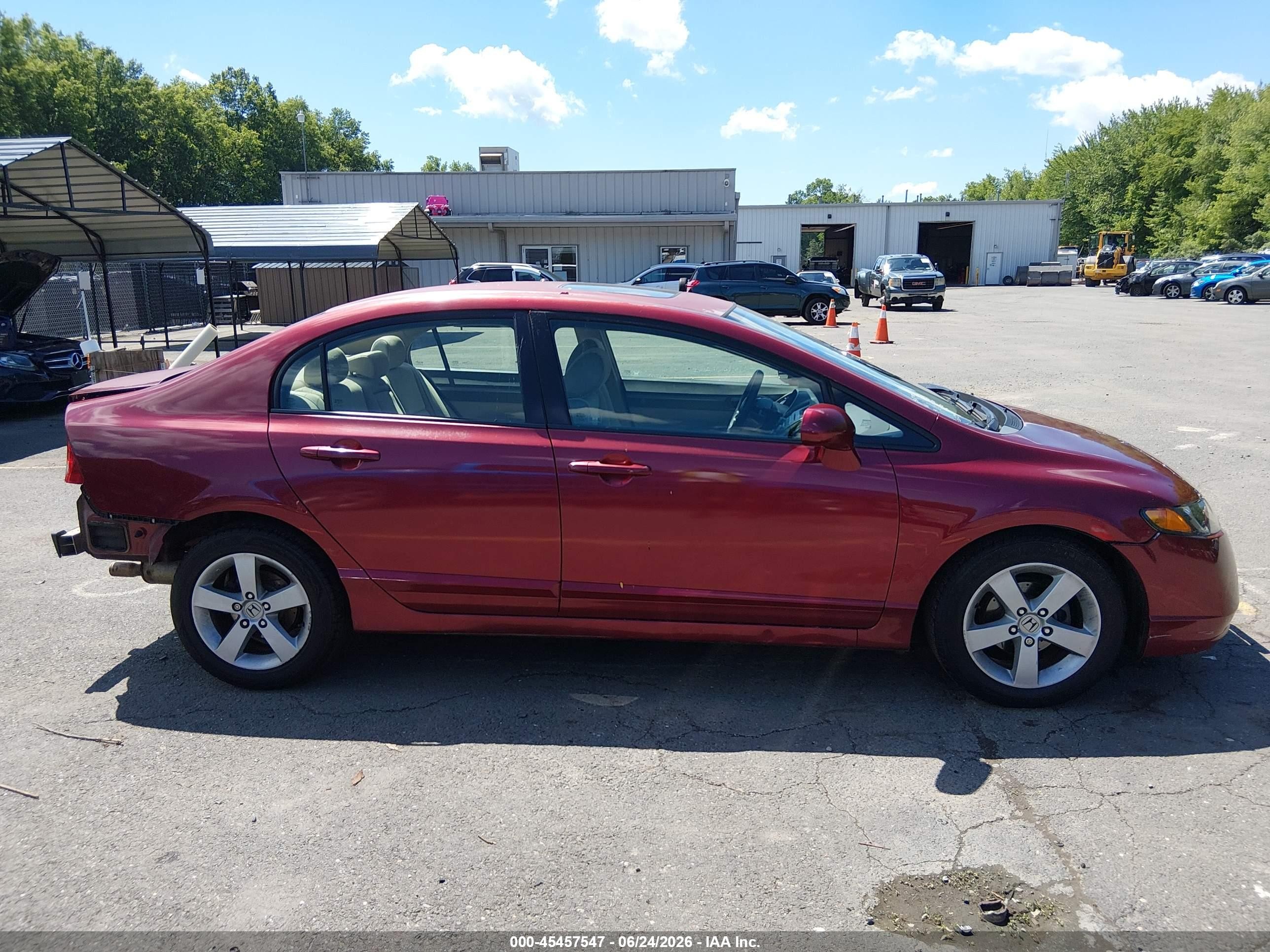 2008 Honda Civic Ex Red vin: 2HGFA16848H507423