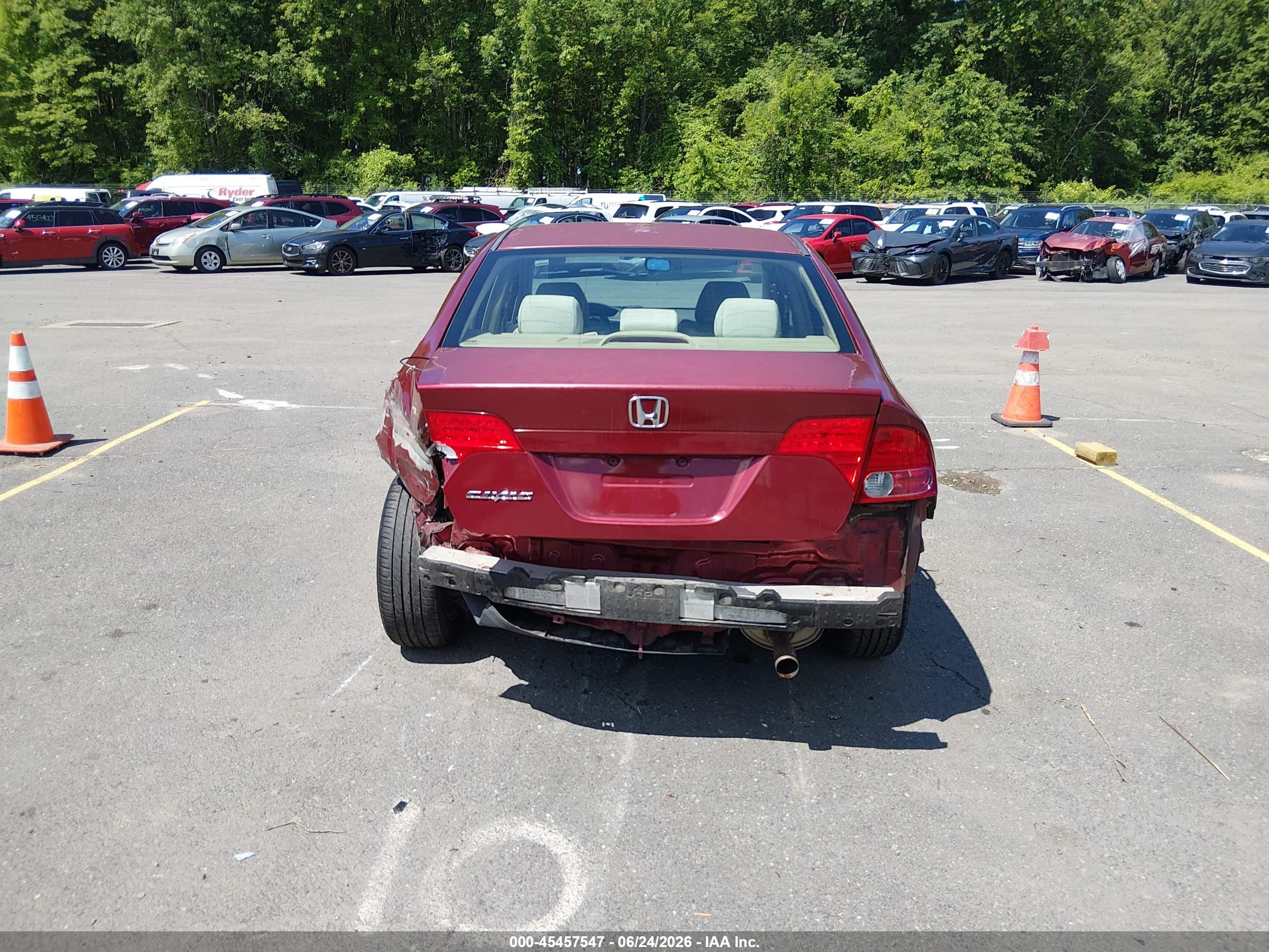 2008 Honda Civic Ex Red vin: 2HGFA16848H507423