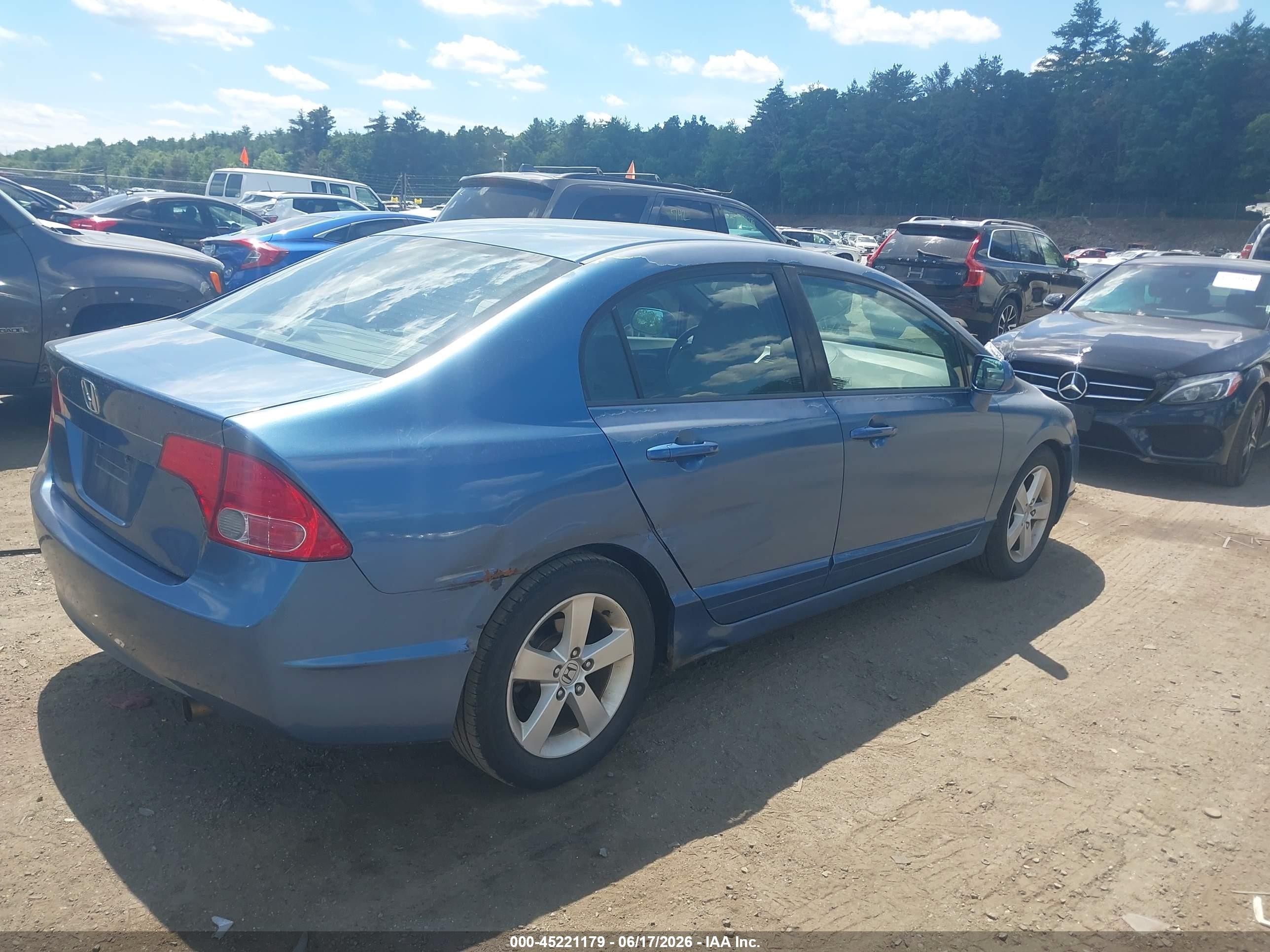 2008 Honda Civic Ex Blue vin: 2HGFA16848H513433