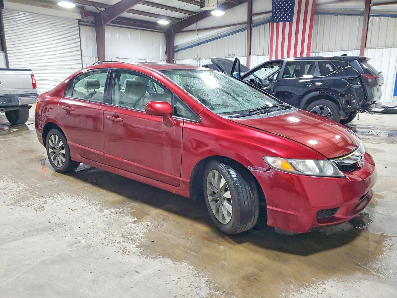 2009 Honda Civic Ex Red vin: 2HGFA16849H520741