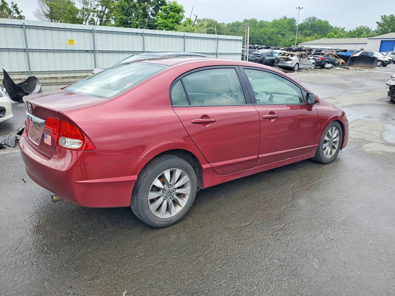 2009 Honda Civic Ex Red vin: 2HGFA16849H525714
