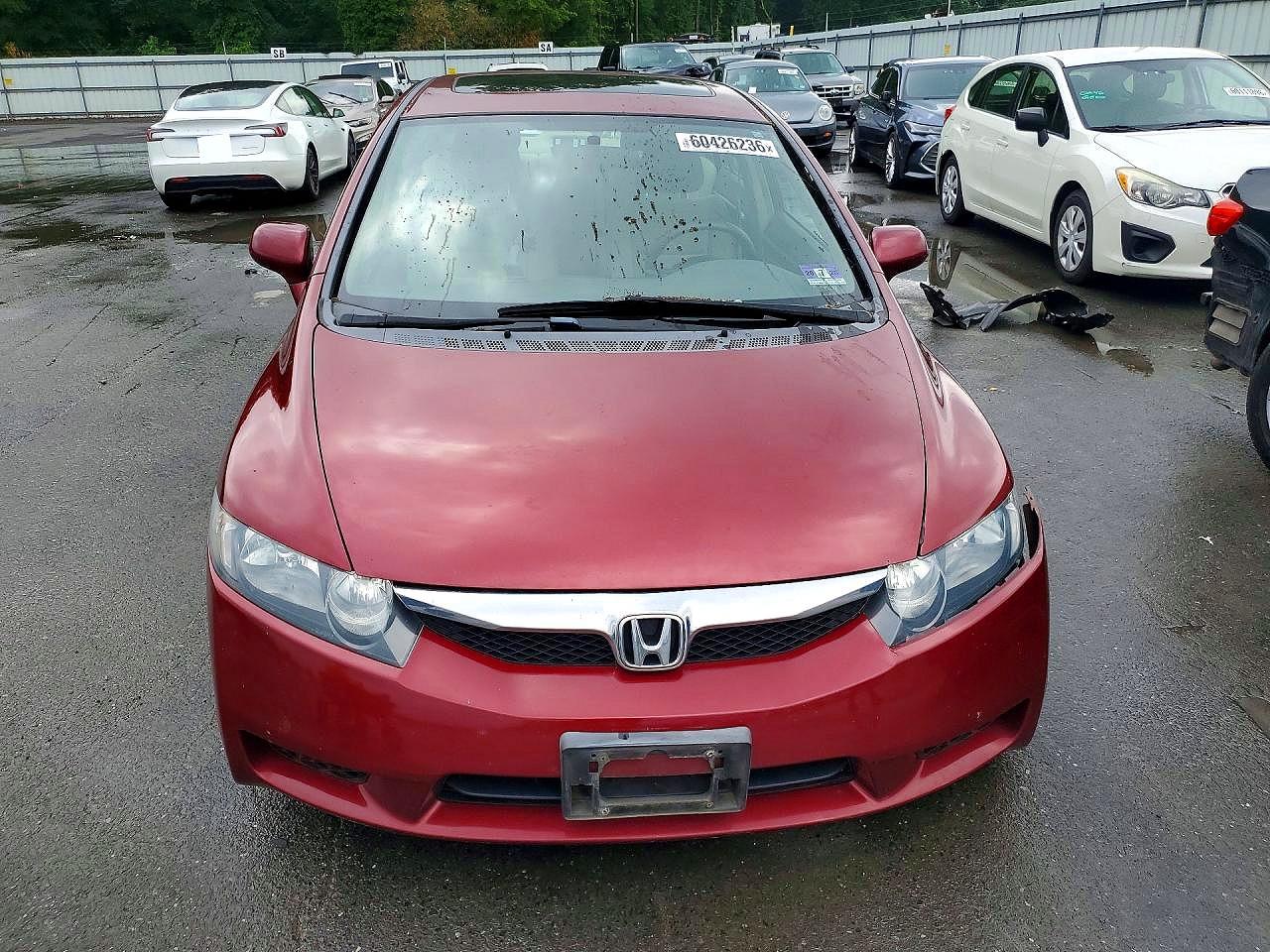 2009 Honda Civic Ex Red vin: 2HGFA16849H525714