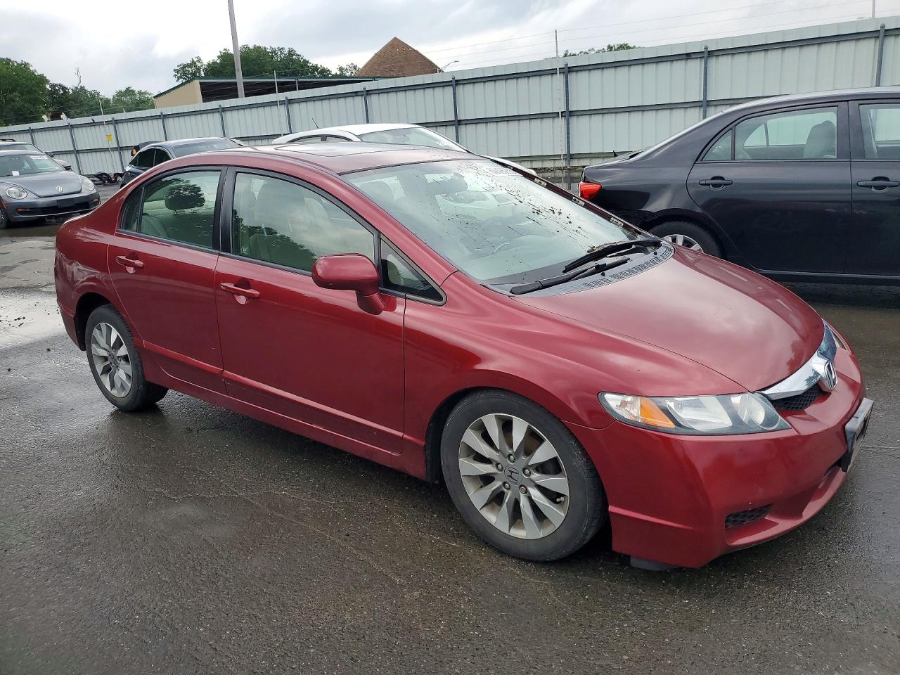 2009 Honda Civic Ex Red vin: 2HGFA16849H525714