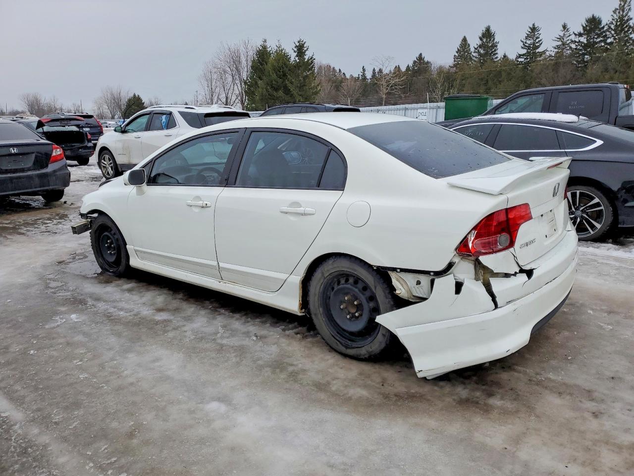 2007 Honda Civic Ex White vin: 2HGFA16857H101181