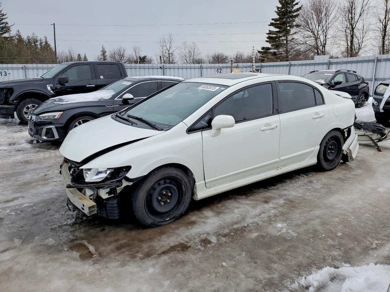 2007 Honda Civic Ex White vin: 2HGFA16857H101181