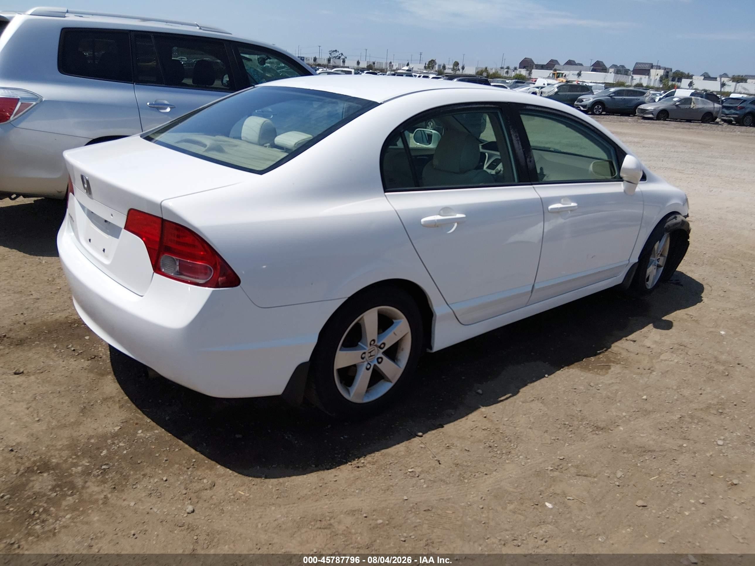 2007 Honda Civic Ex White vin: 2HGFA16857H503637