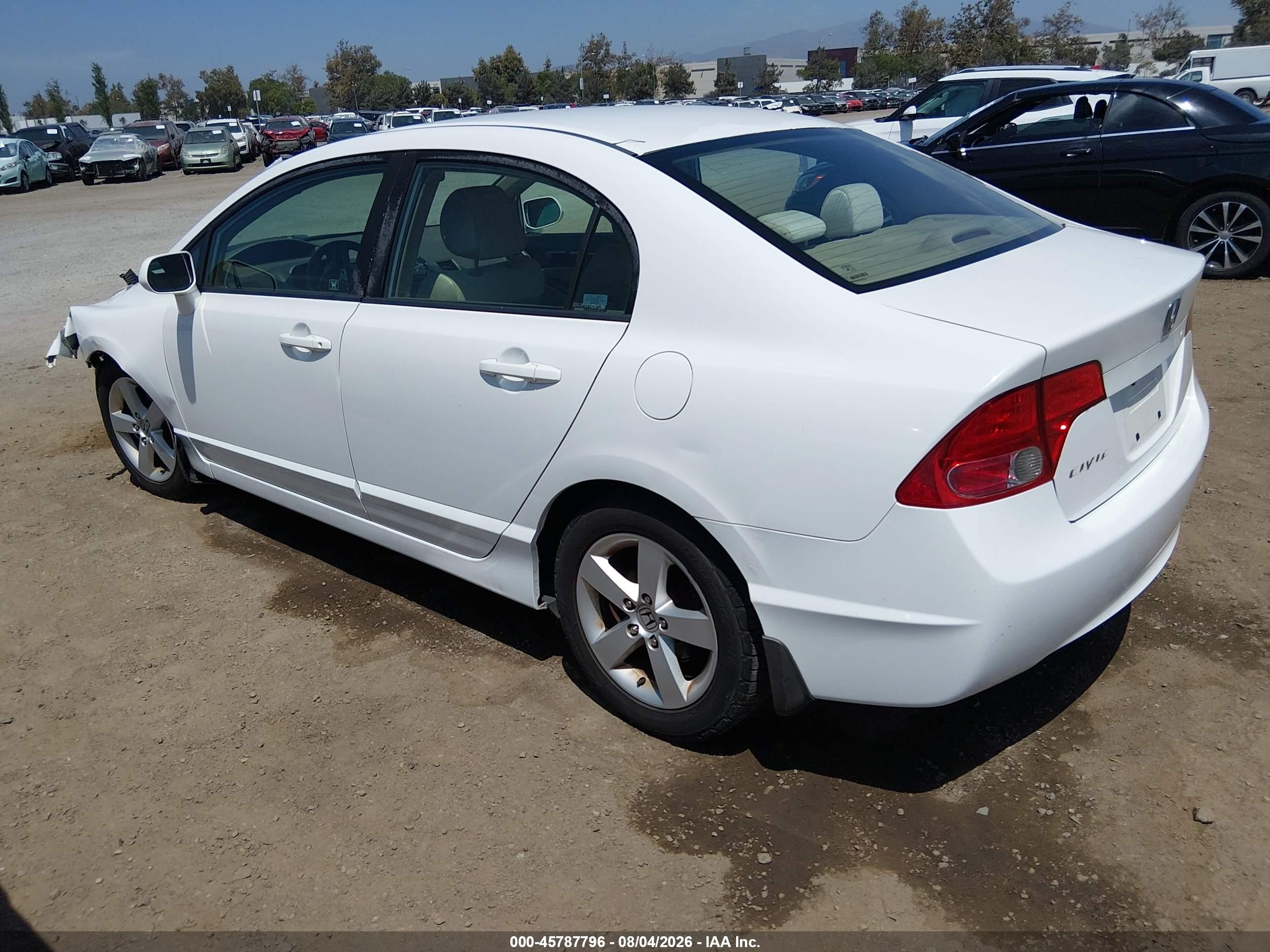 2007 Honda Civic Ex White vin: 2HGFA16857H503637