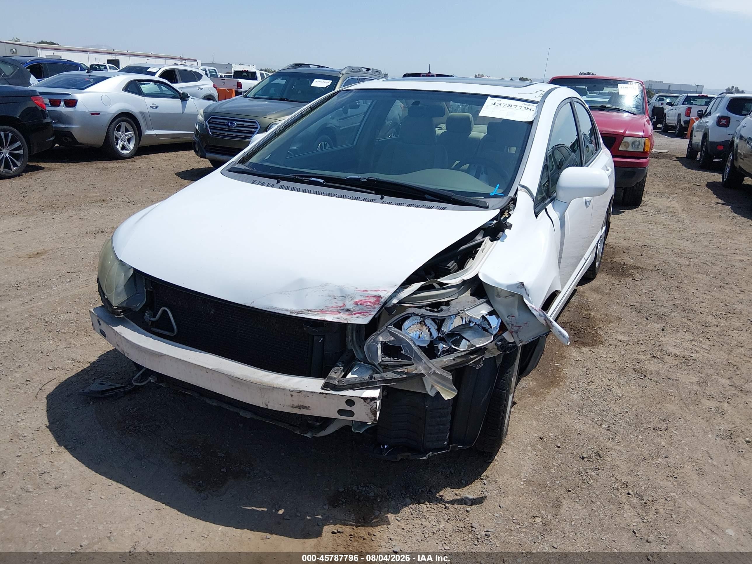 2007 Honda Civic Ex White vin: 2HGFA16857H503637