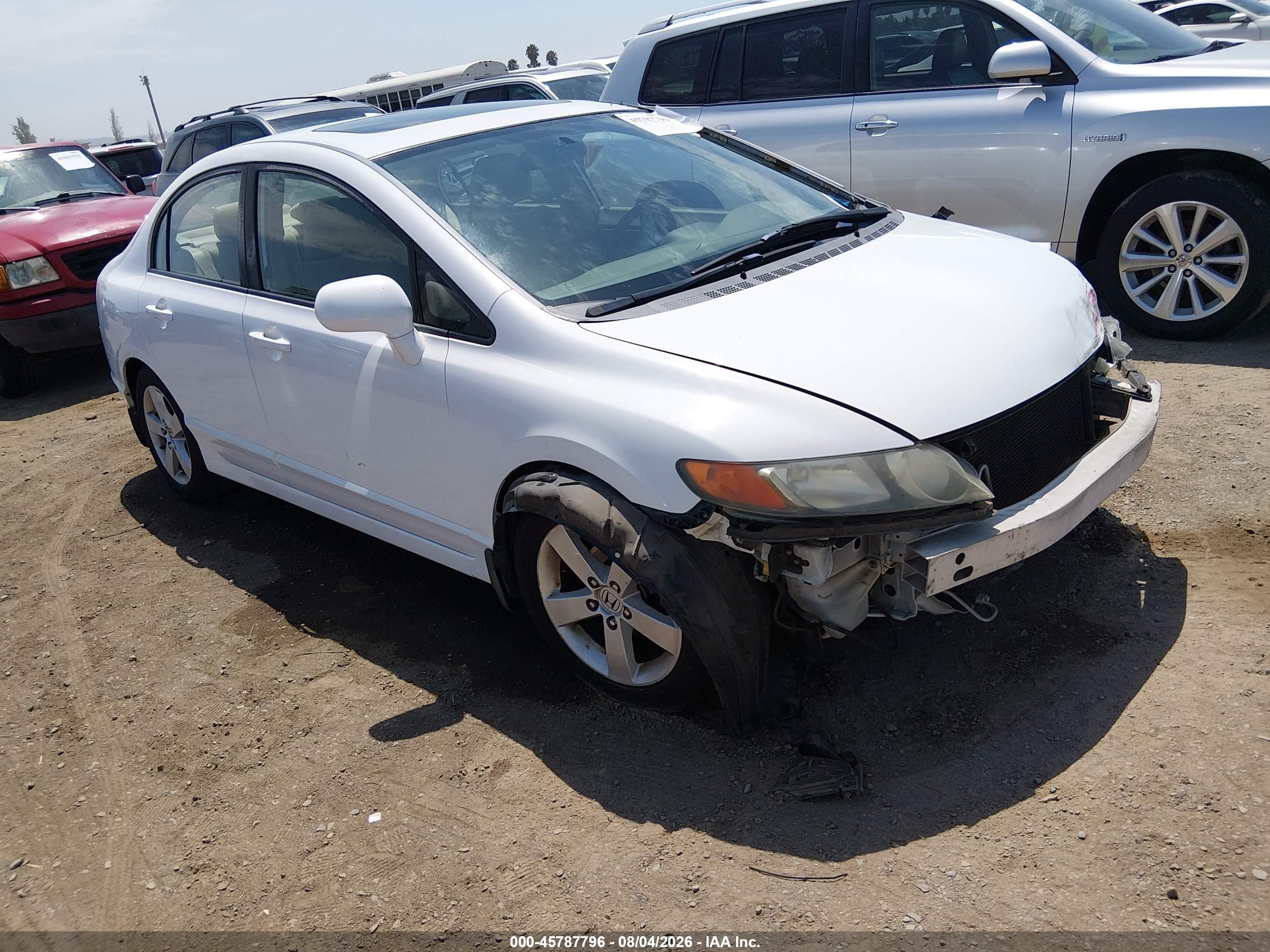 2007 Honda Civic Ex White vin: 2HGFA16857H503637