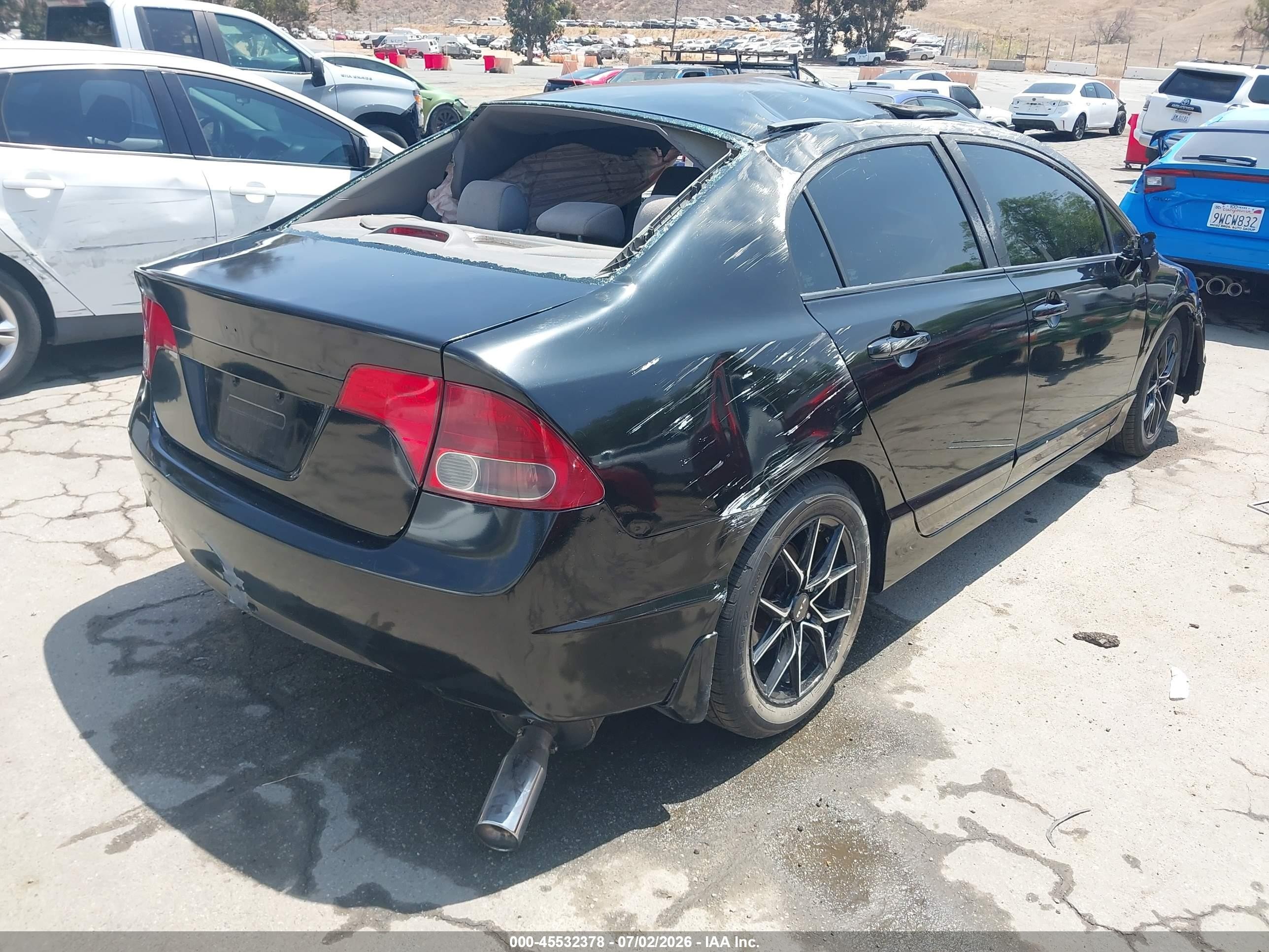 2008 Honda Civic Ex Black vin: 2HGFA16858H306288