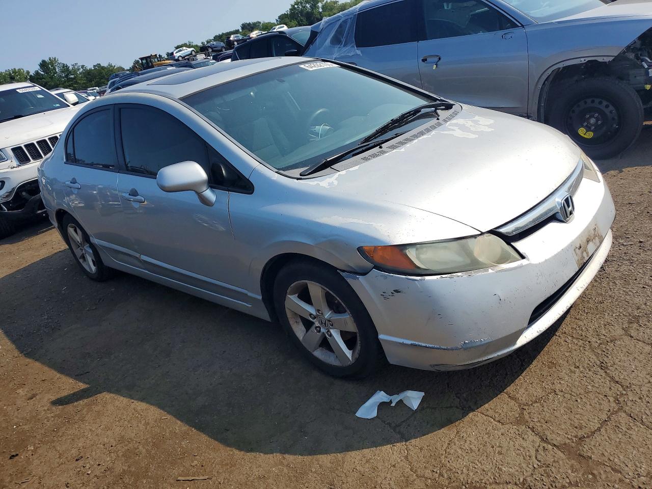 2008 Honda Civic Ex Gray vin: 2HGFA16858H312446