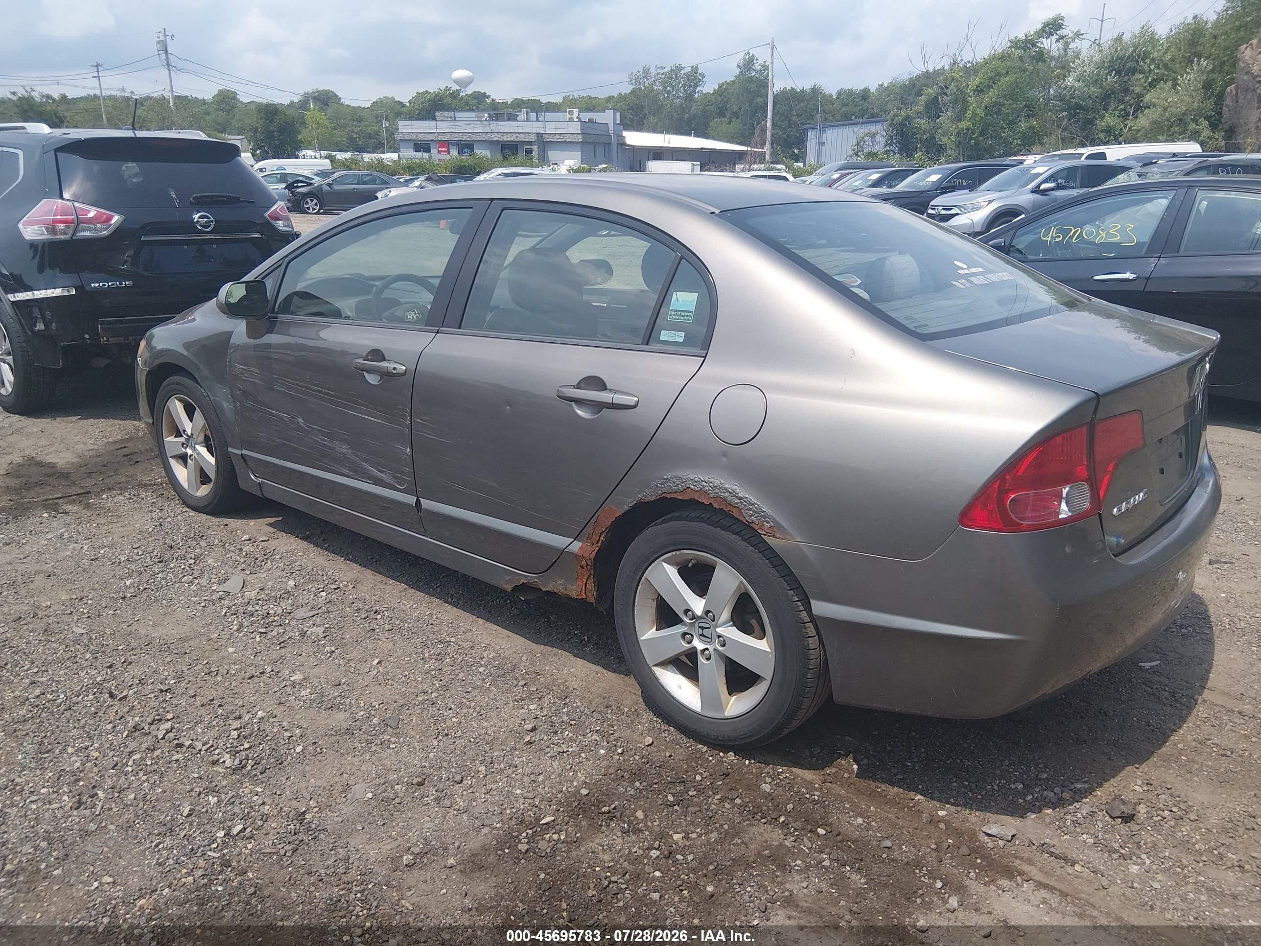 2008 Honda Civic Ex Gray vin: 2HGFA16858H314729