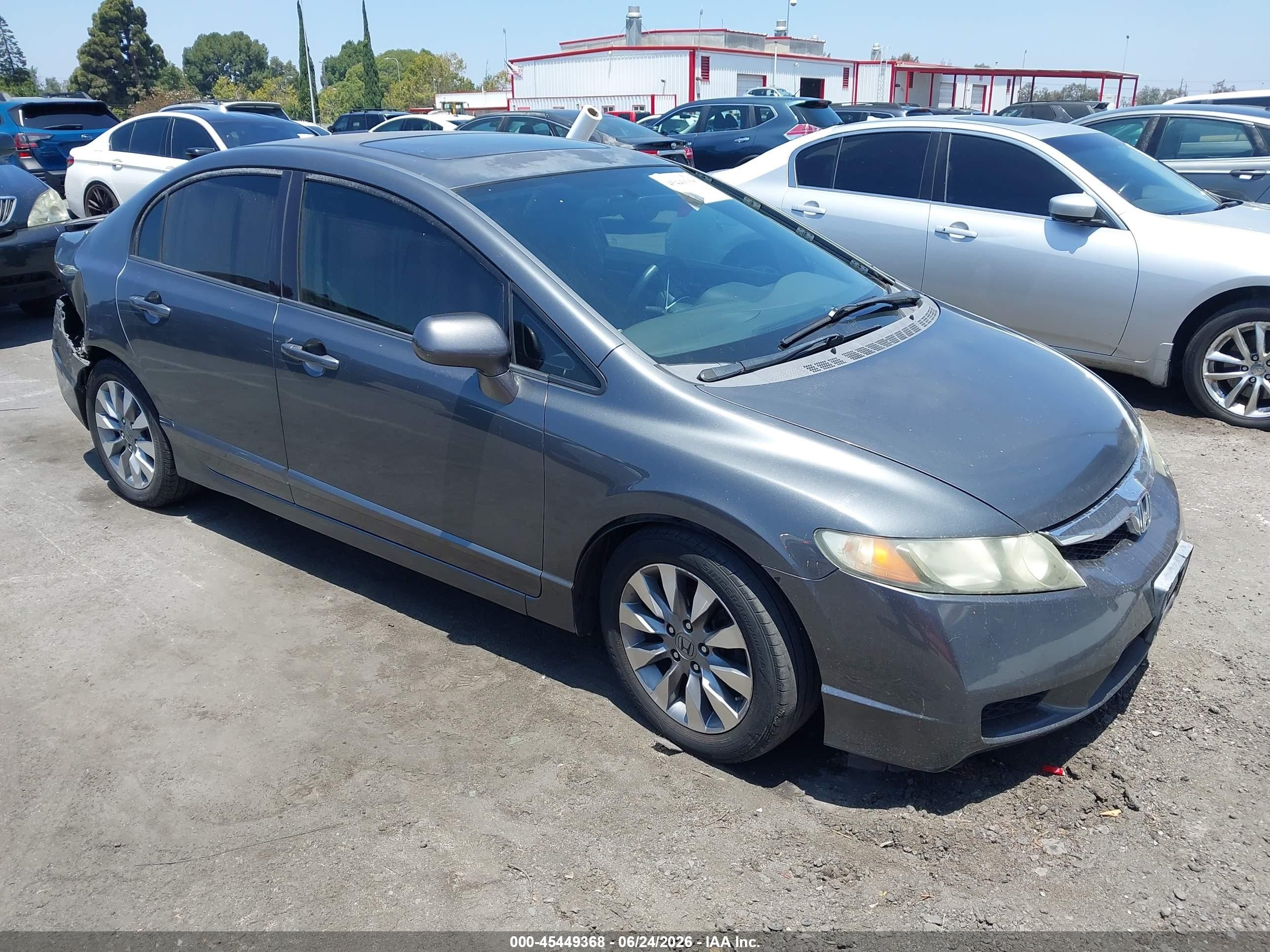 2009 Honda Civic Ex Gray vin: 2HGFA16859H340667