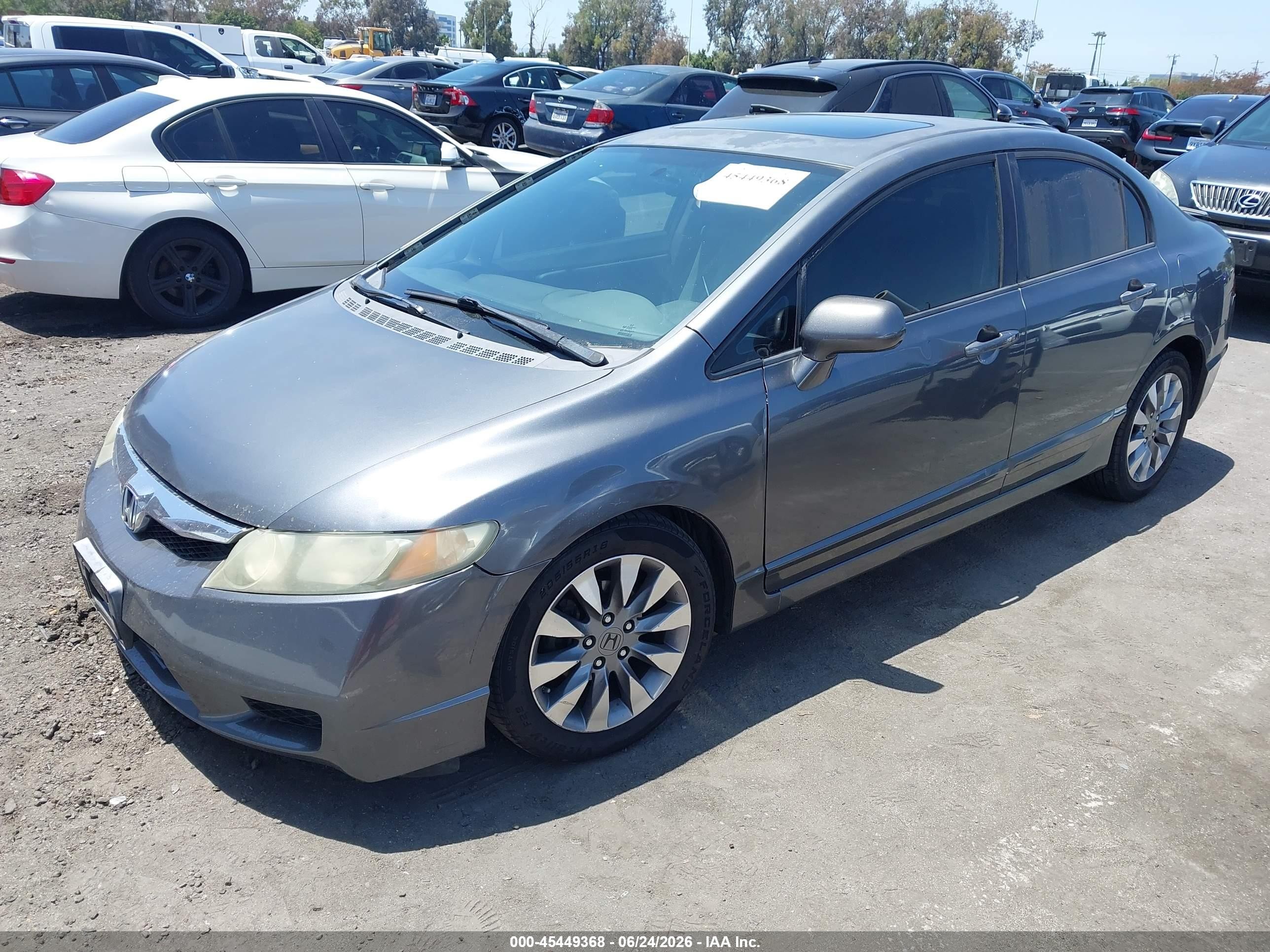 2009 Honda Civic Ex Gray vin: 2HGFA16859H340667