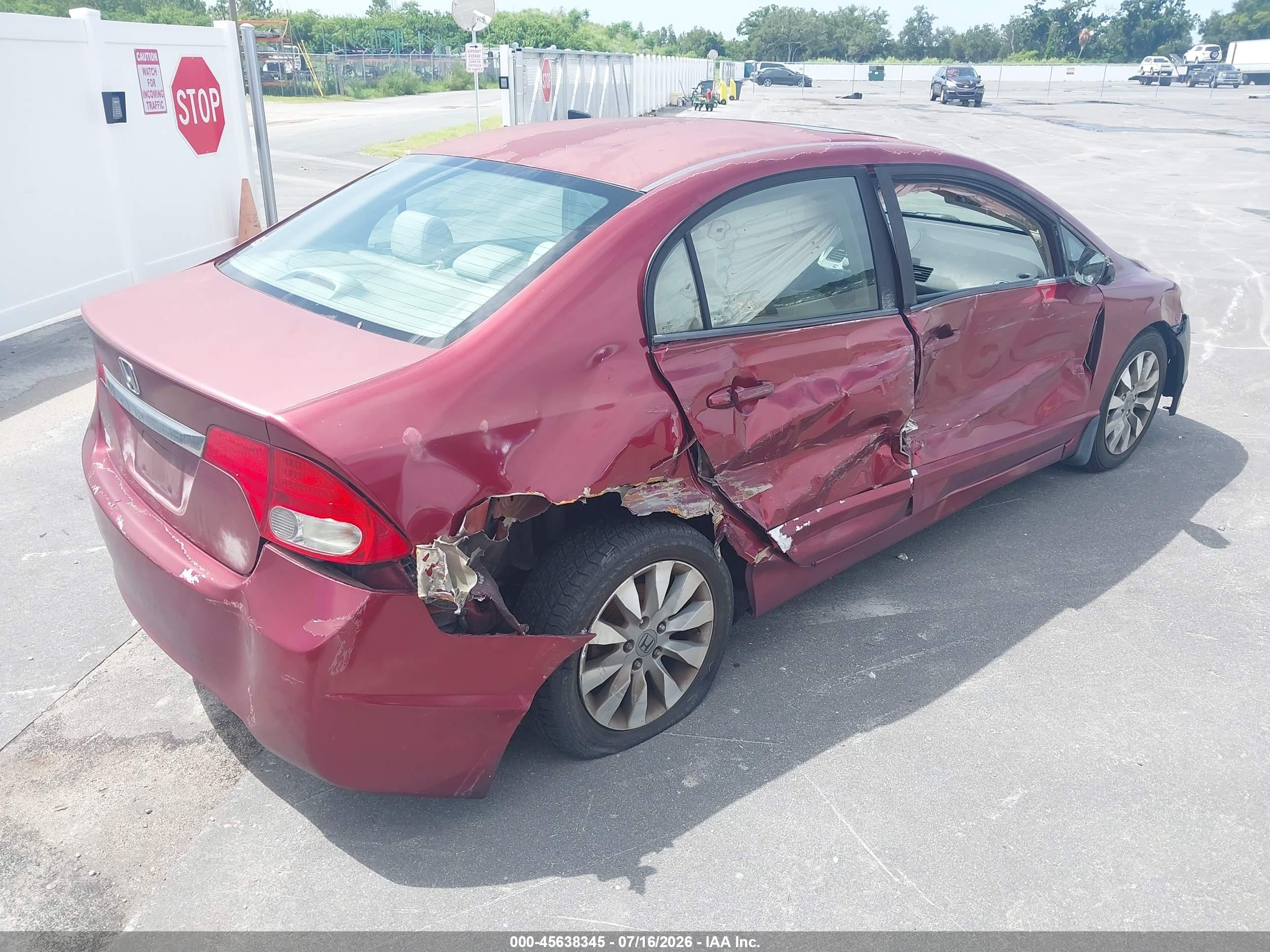 2009 Honda Civic Ex Red vin: 2HGFA16859H543879